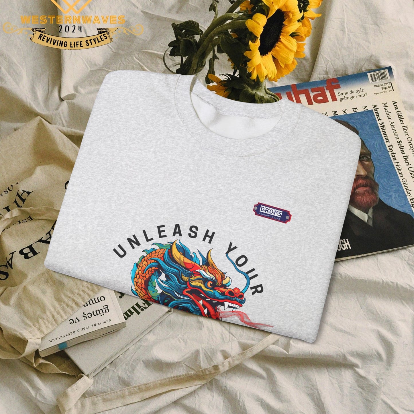 Unisex Heavy Blend™ Crewneck Sweatshirt_ N2 Series UHBCSS PT2WW007_ Limited Edition Pure Luxury for Every Occasion by WesternWaves: