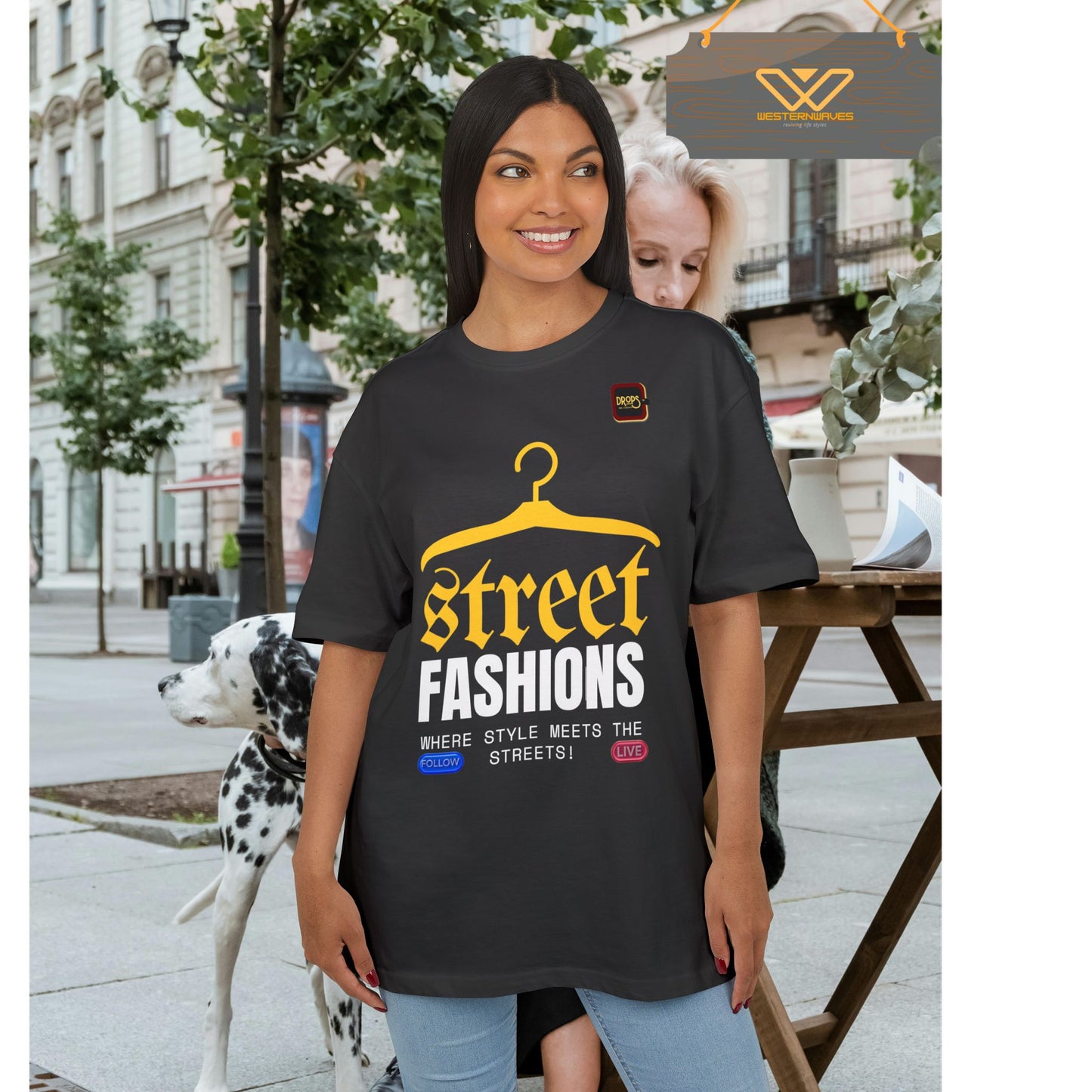 Unisex Oversized Tee_ N6+ Series USOSTEE PT2WW003_ Limited Edition by WesternWaves: