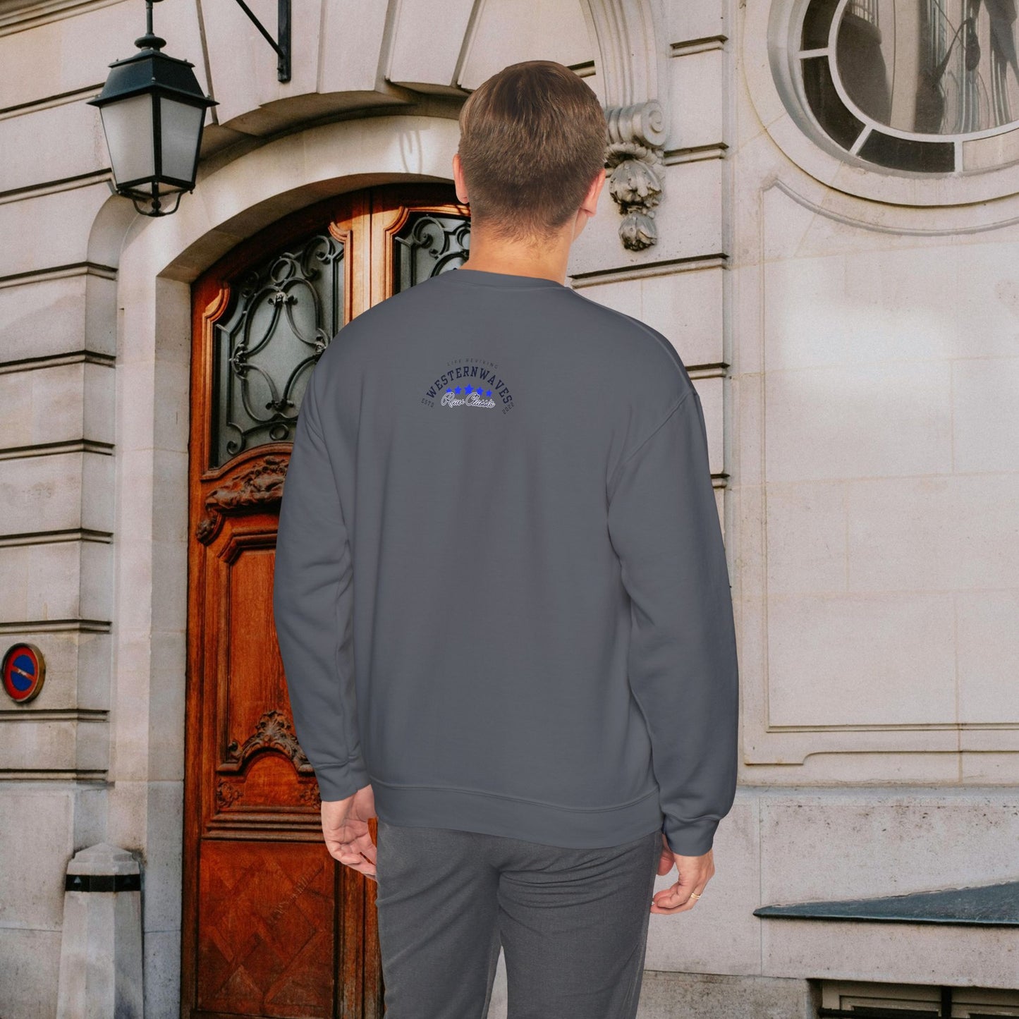 Unisex Heavy Blend™ Crewneck Sweatshirt_ N2 Sports Series UHBCSS PT2WW004_ Limited Edition 'DROPS' Brand Sweatshirt by WesternWaves: