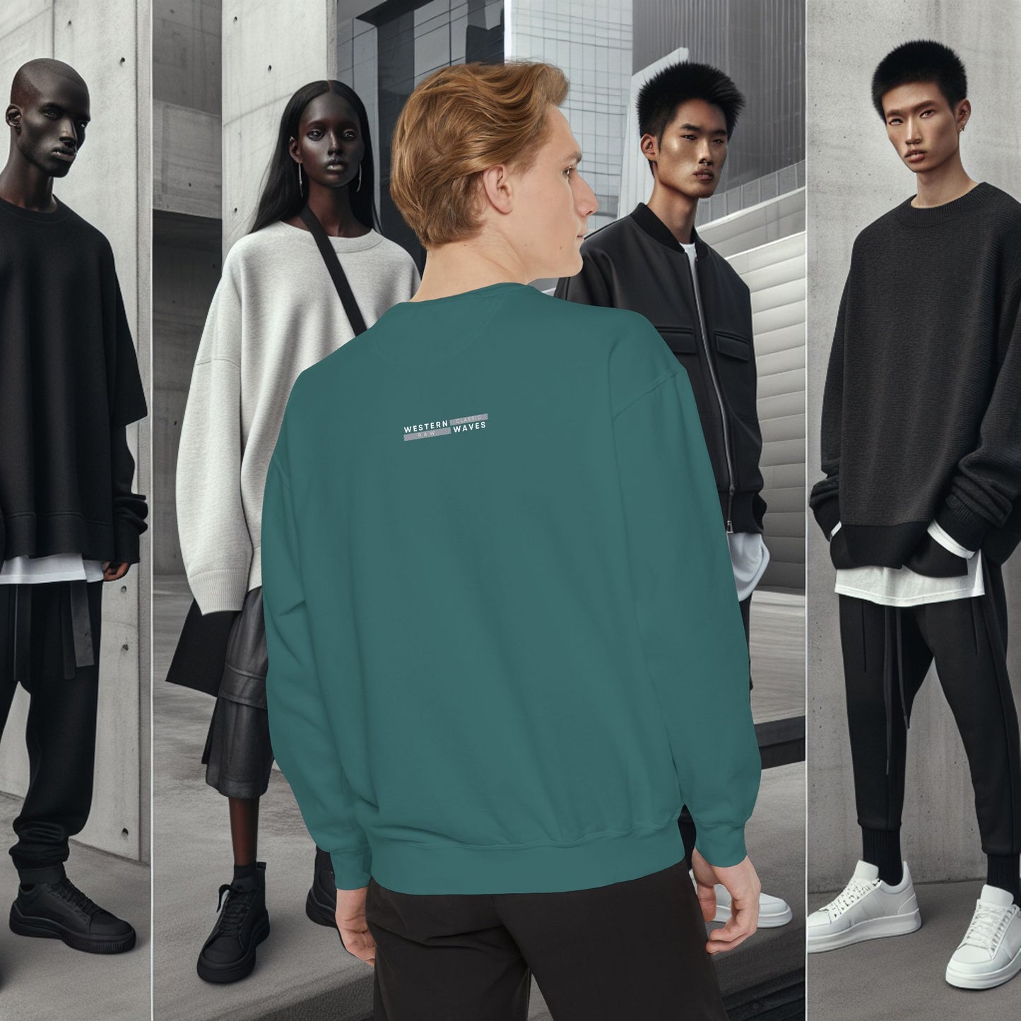 Unisex Garment-dyed Sweatshirt_ Series UWD 063_ Limited Edition Cozy Apparel for Adventurers by WesternWaves: