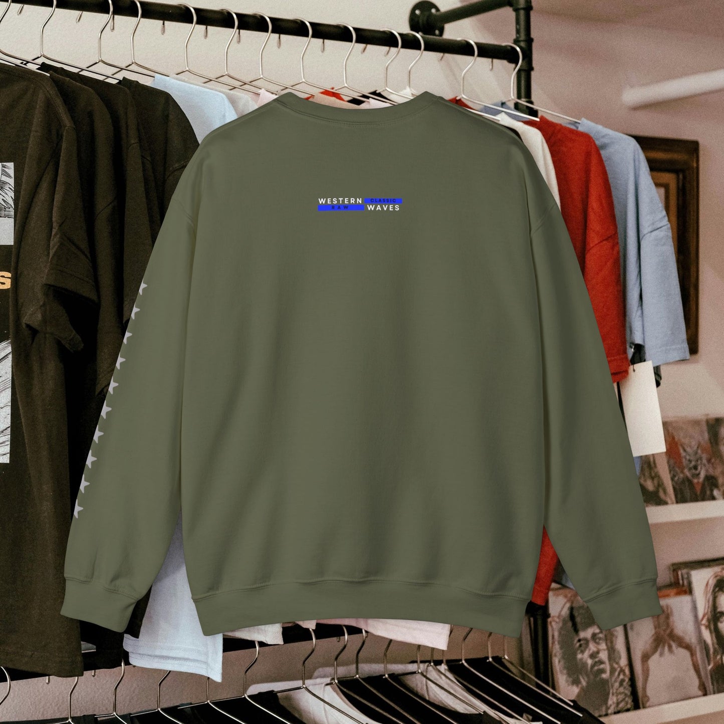 Unisex Heavy Blend™ Crewneck Sweatshirt_ N2 Series UHBCSS PT2WW005_ Limited Edition by WesternWaves: