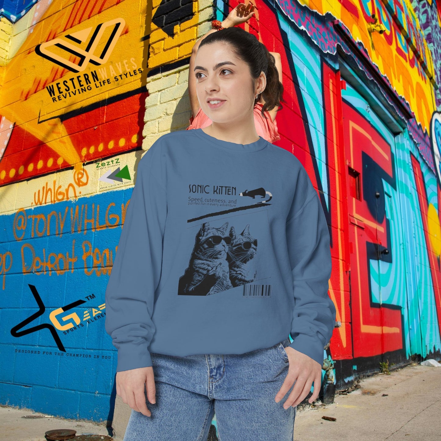 Unisex Garment-Dyed Sweatshirt_ N3+ Series SPW UGDSS PT2WW003_WesternWaves Limited Edition
