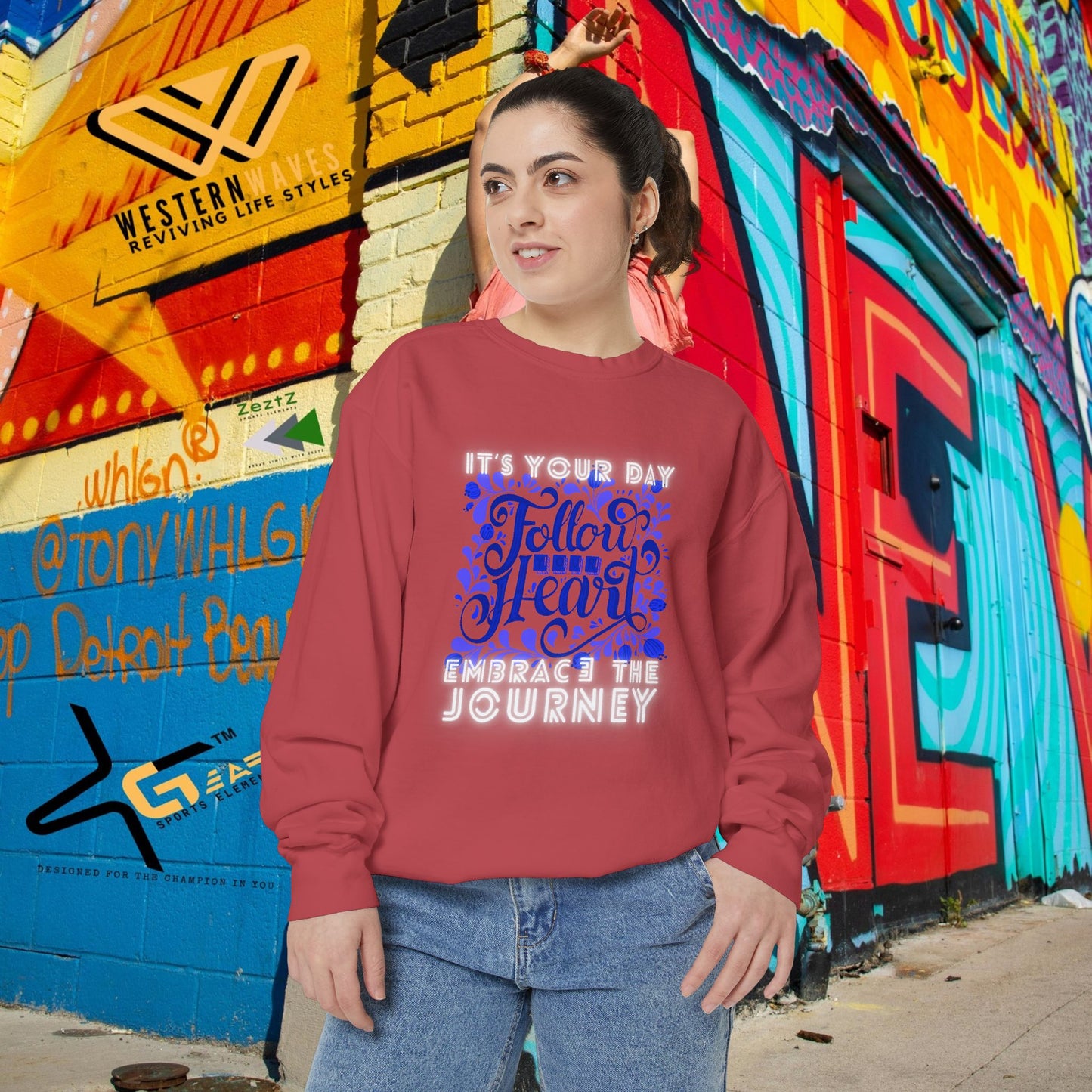 Unisex Garment-Dyed Sweatshirt_ N3+ Series UGDSS PT2WW002_ Limited Edition by WesternWaves_