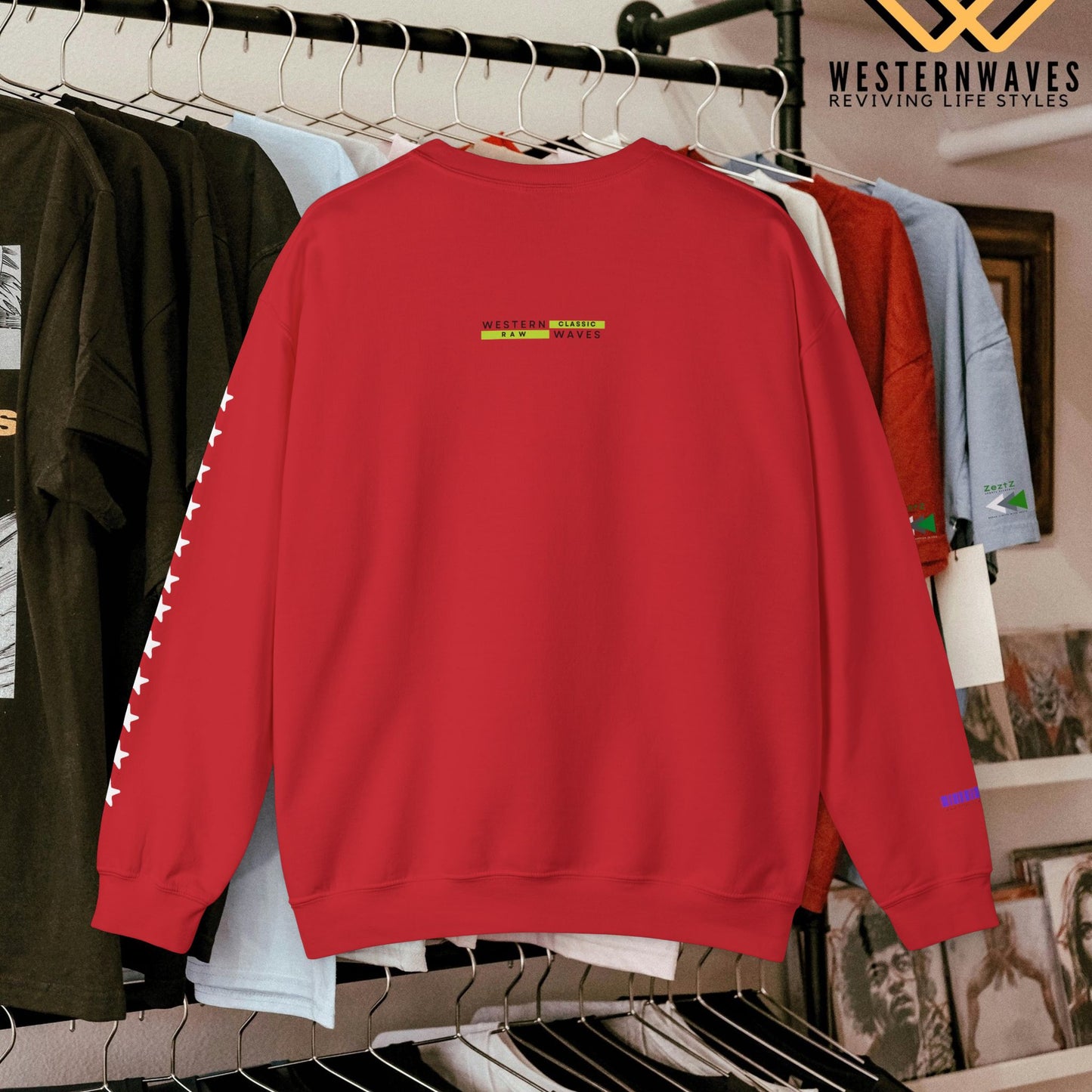 Unisex Heavy Blend™ Crewneck Sweatshirt_ N3+ Series UHBCSS PT2WW033_ Limited Edition Pure Luxury By WesternWaves: