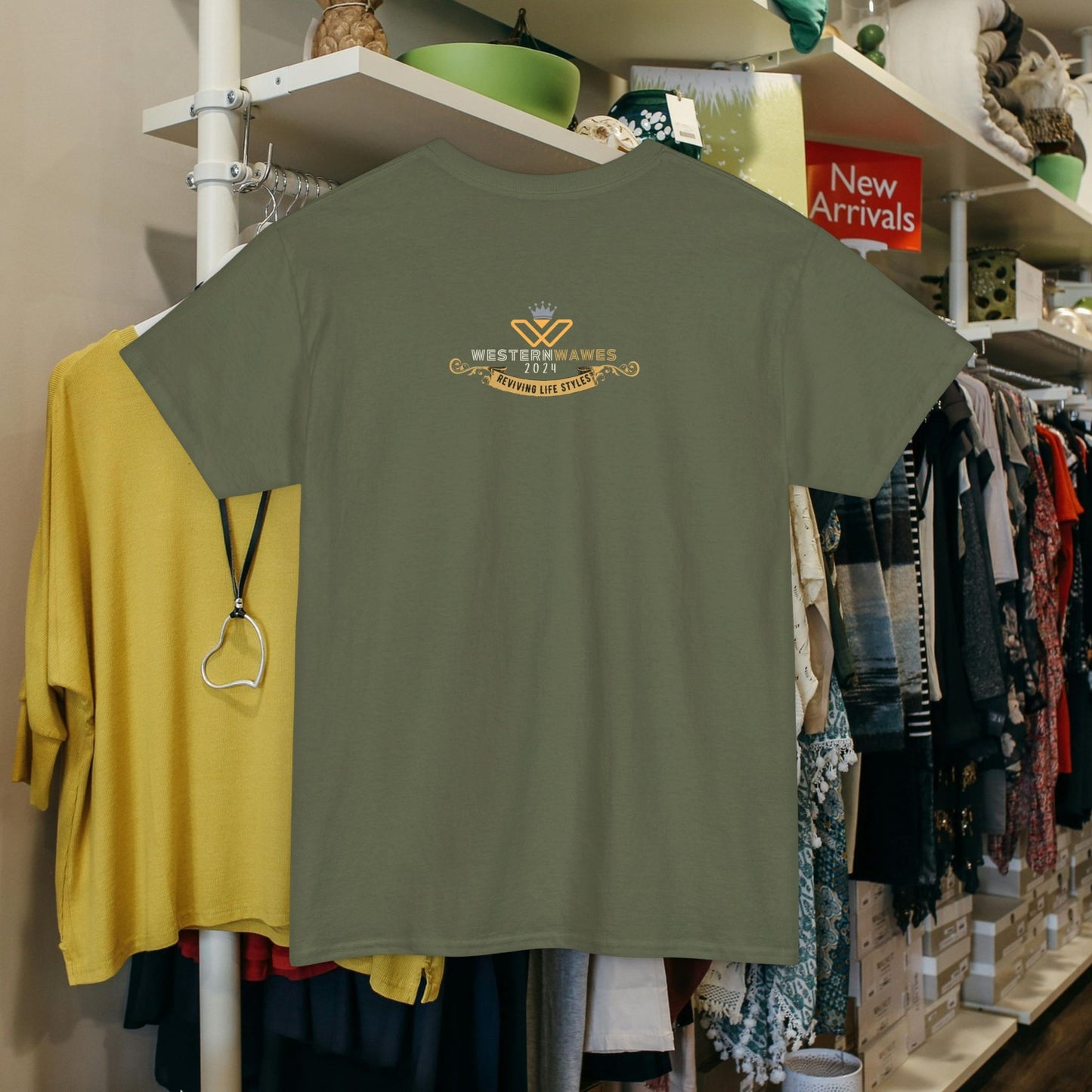 Unisex Heavy Cotton Tee_ Crafted from premium 100% cotton_ N+ Series UHCT PT2WW005_ Limited Edition by WesternWaves: