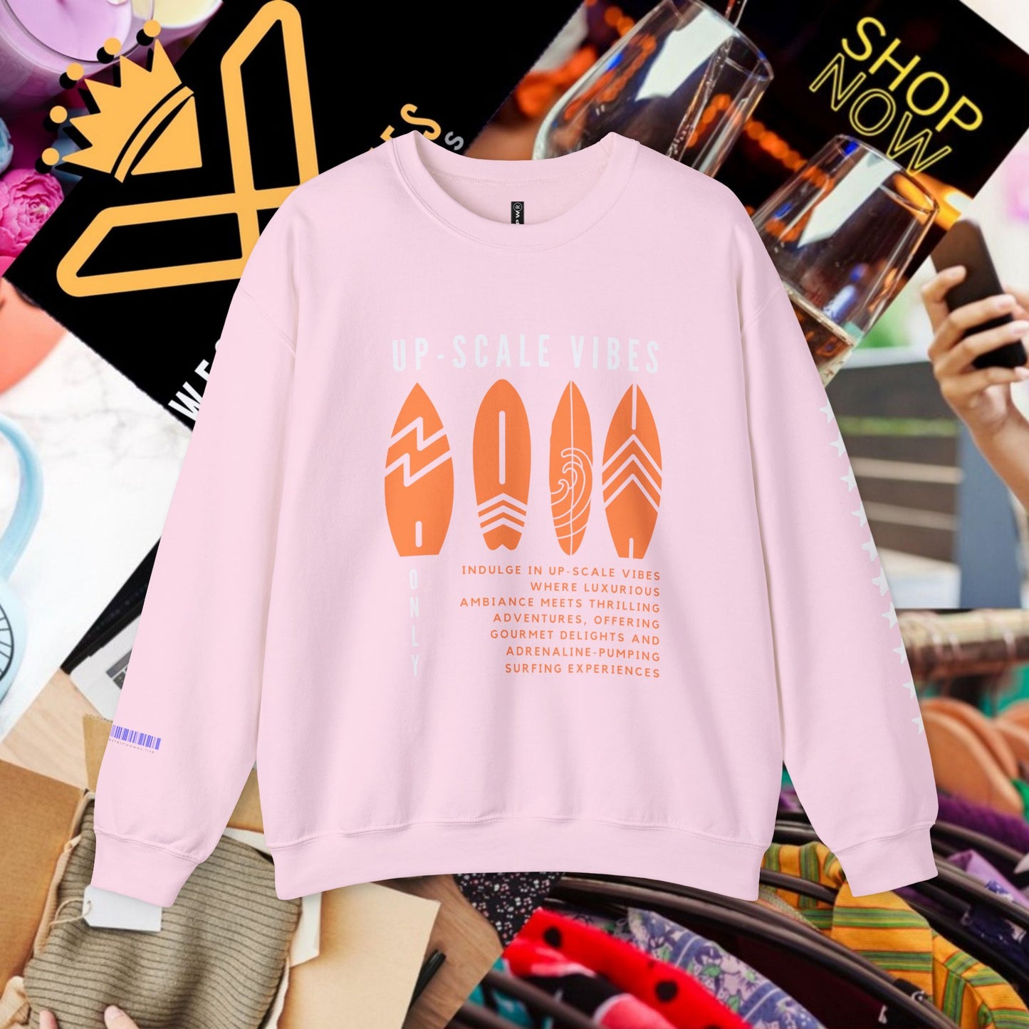 Unisex Heavy Blend™ Crewneck Sweatshirt_ N3+ Series UHBCSS PT2WW009_ Limited Edition Pure Luxury by WesternWaves: