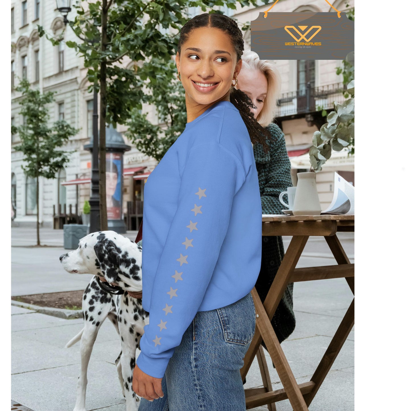 Unisex Heavy Blend™ Crewneck Sweatshirt_ N2 Series UHBCSS PT2WW004_ Limited Edition Pure Luxury by WesternWaves: