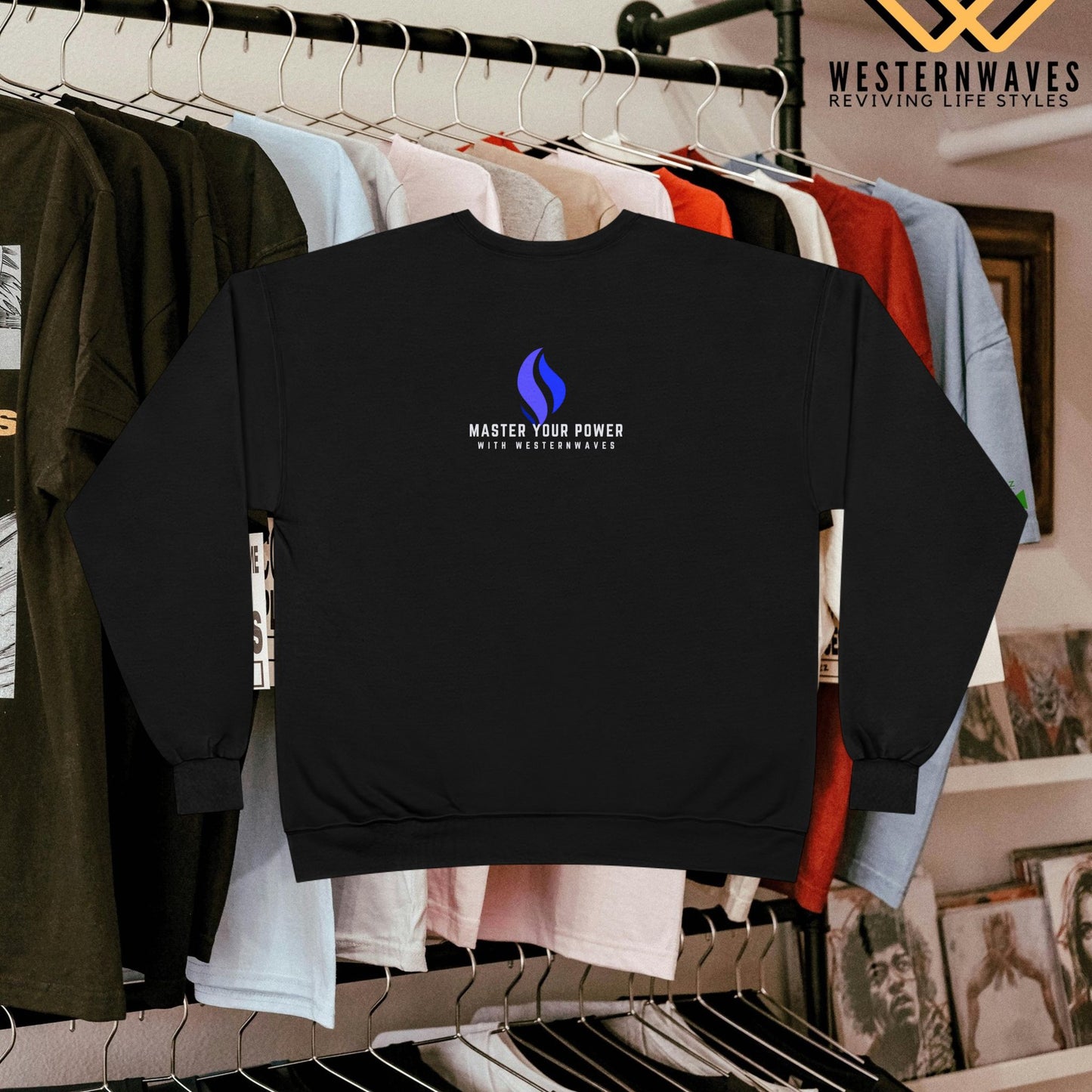 Unisex EcoSmart® Crewneck Sweatshirt_ N3+ Series USESCNSS PT2WW002_ Limited Edition Perfect Blend of Comfort, Style, & Sustainability by WesternWaves: