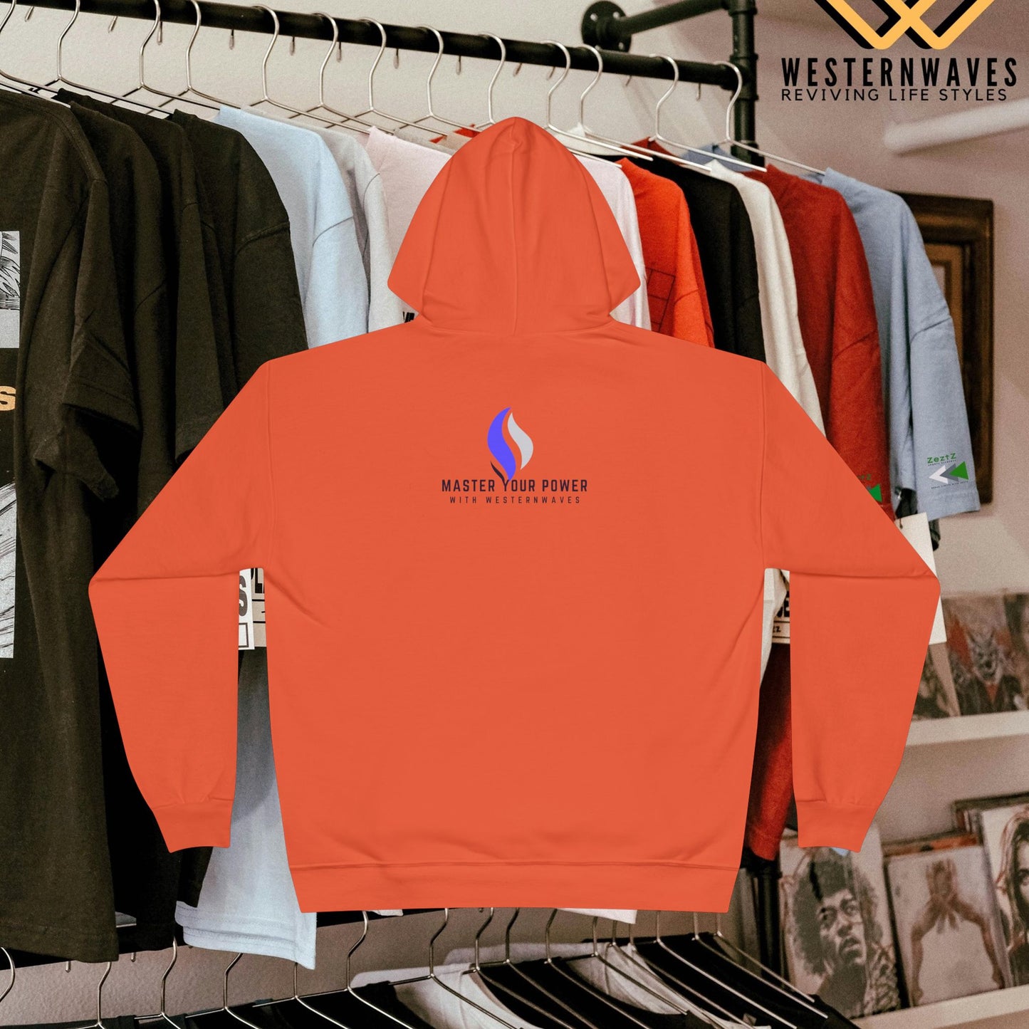 Unisex EcoSmart® Pullover Hoodie Sweatshirt_ N2+ Series USESPOHSS PT2WW001_ LImited Edition Quality Garment by WesternWaves: