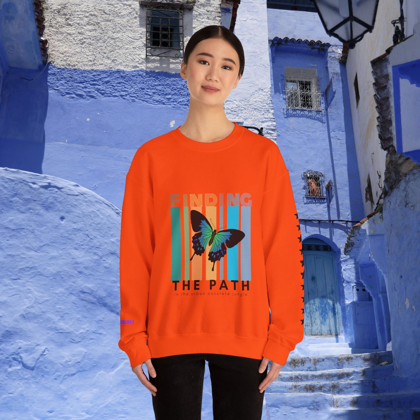 Unisex Heavy Blend™ Crewneck Sweatshirt_ N2+ Series UHBCSS PT2WW017_ Limited Edition Pure Luxury By WesternWaves: