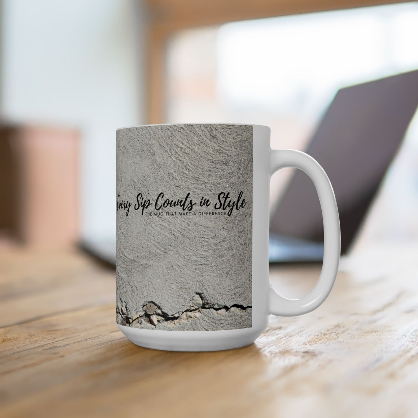 Ceramic Mug (11oz, 15oz)_ N2 Series CM11, 15OZ PT2WW002_ Limited Edition Ceramic Masterpiece by WesternWaves: