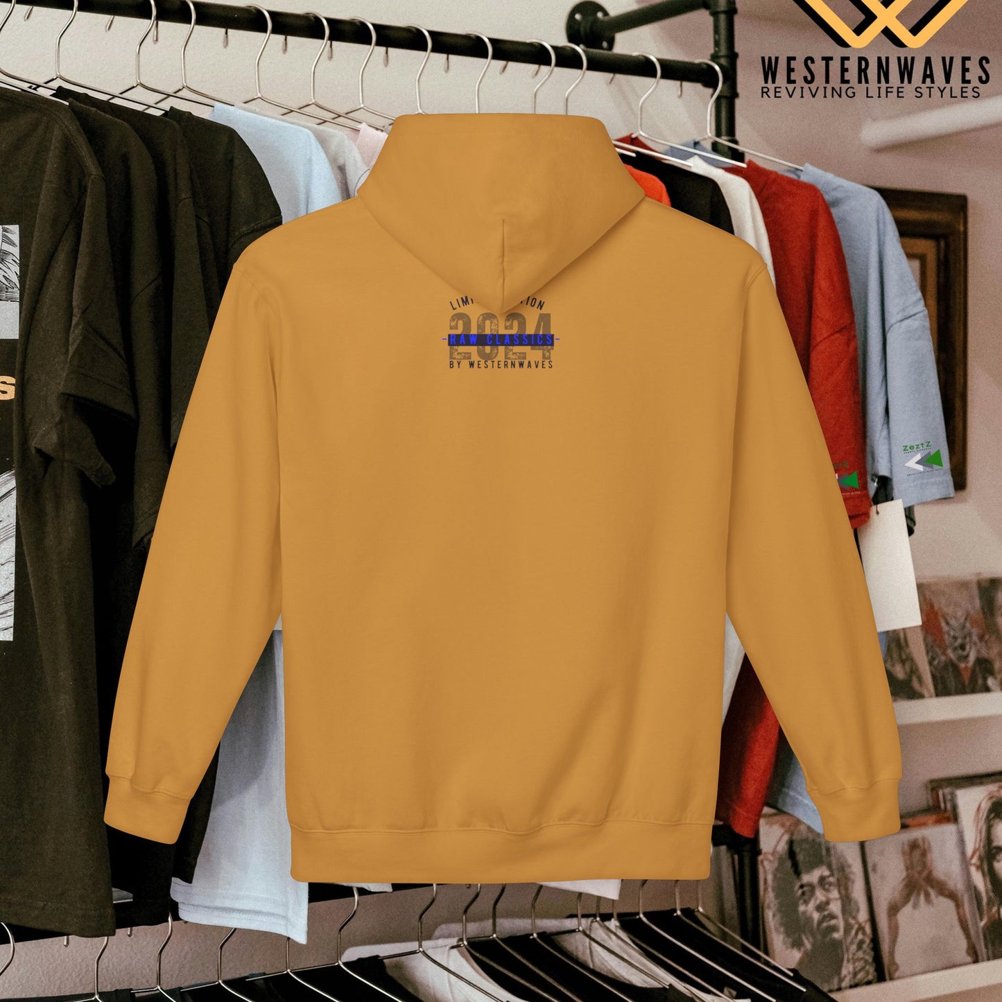 Unisex Midweight Softstyle Fleece Hoodie_ N2+ Series SMWSSFH PT2WW005_Limited Edition Luxuriously Soft 100% Cotton Face by WesternWaves: