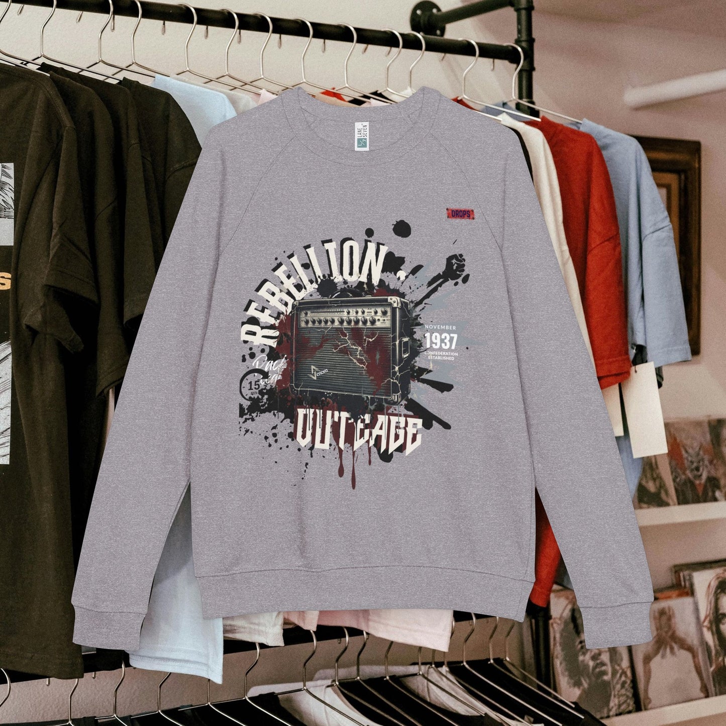 Rebellion Graphic Crewneck Sweatshirt_ 02 Sep 2025_ Unisex Fashion, Casual Wear, Music Lover Gift, Vintage Style Apparel, Streetwear Style