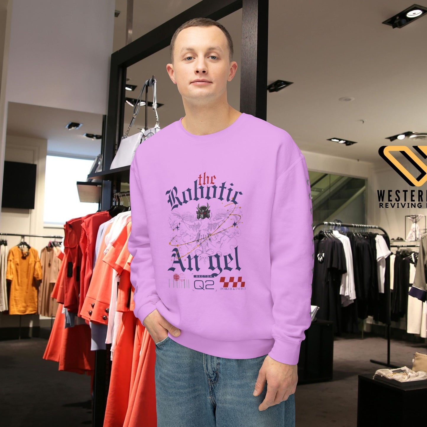 Unisex Lightweight Crewneck Sweatshirt_ N3+ Series ULWCSS PT2WW012_ Limited Edition Unparalleled Quality by WesternWaves: