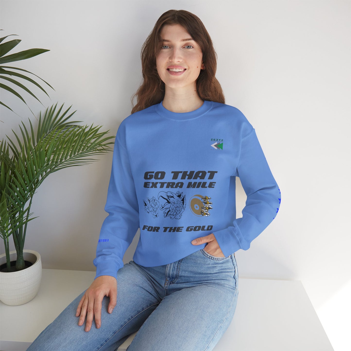 Unisex Heavy Blend™ Crewneck Sweatshirt_ N2 Sports Series UHBCSS PT2WW005_ Limited Edition ‘Zeztz’ Brand Sports Elements by WesternWaves: