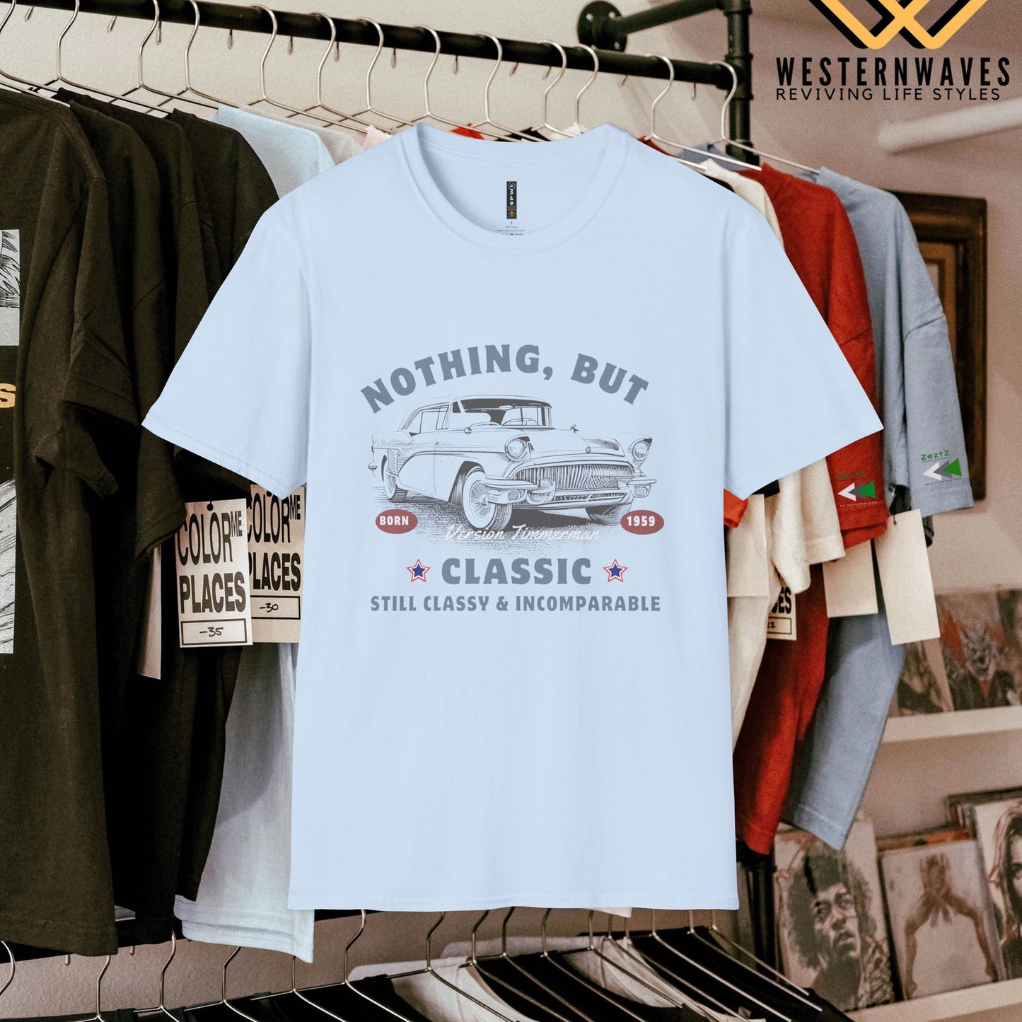 Unisex Softstyle T-Shirt_ N3+ USSTS FT2WW005_ Redefine Relaxation Limited Edition by WesternWaves: