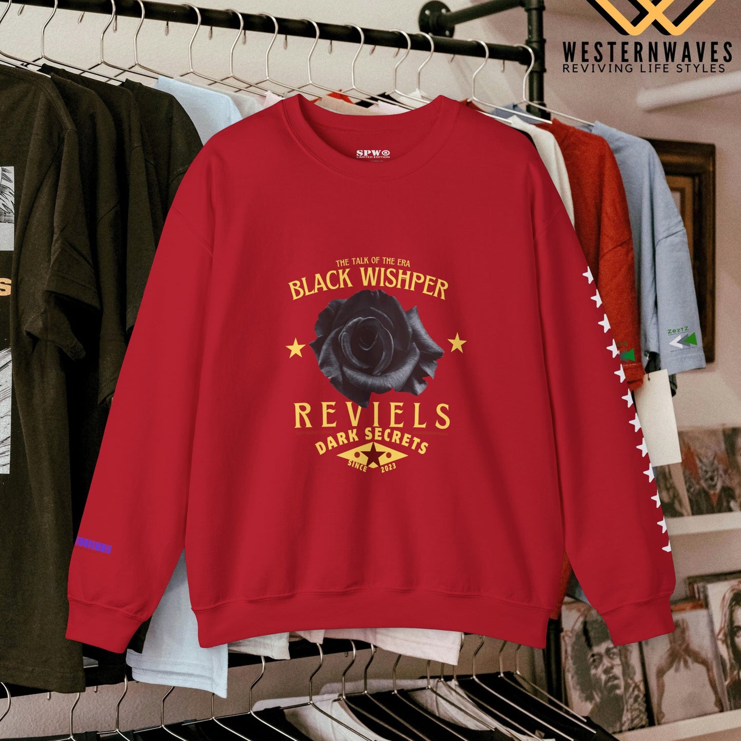 Unisex Heavy Blend™ Crewneck Sweatshirt_ N3+ Series UHBCSS PT2WV011_ Limited Edition Pure Luxury by WesternWaves: