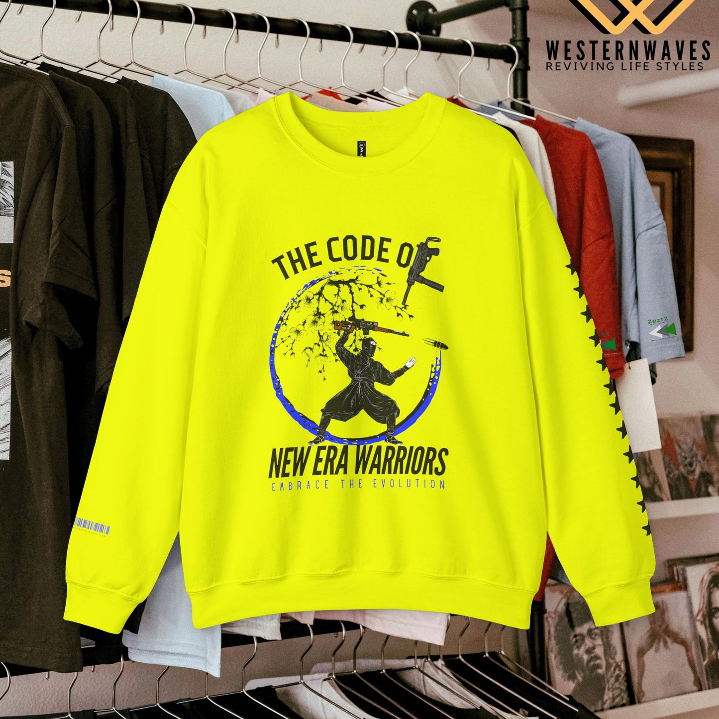 Unisex Heavy Blend™ Crewneck Sweatshirt_ N3+ Series UHBCSS PT2WV010_ Limited Edition Timeless Style by WesternWaves: