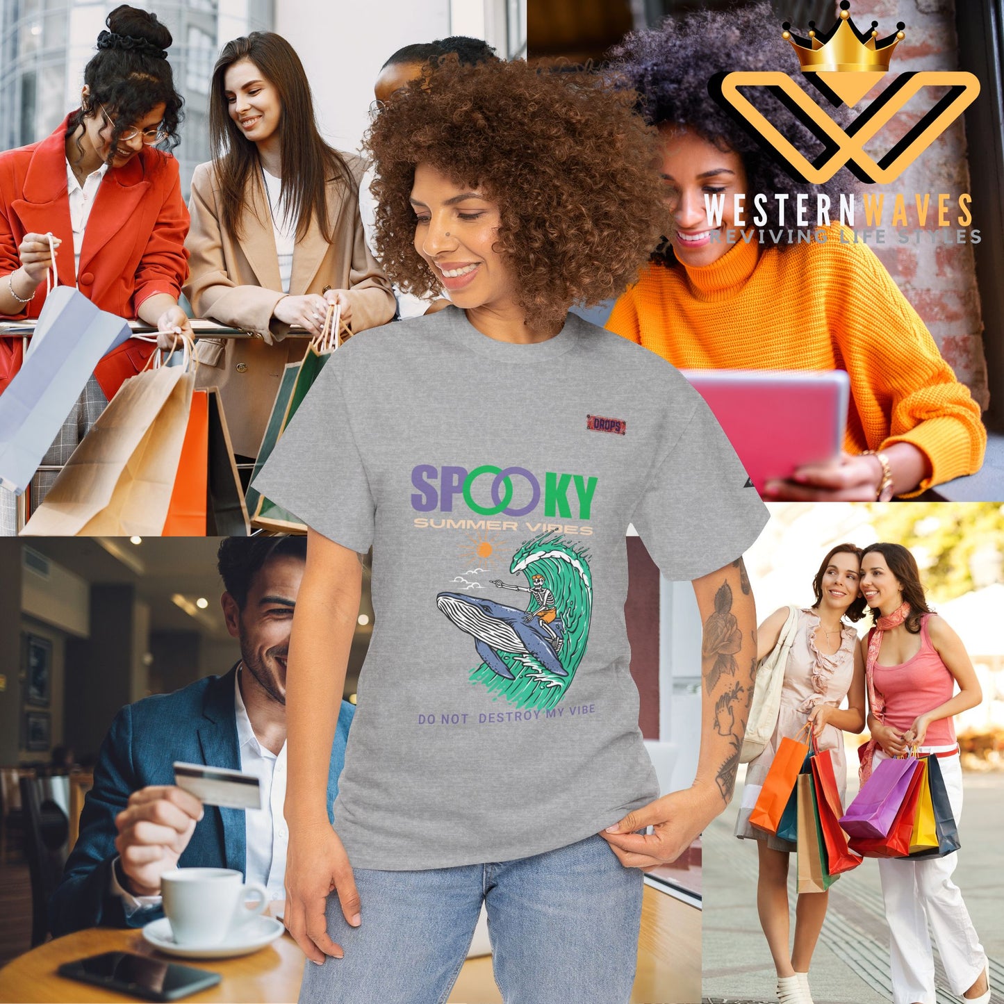 Unisex Heavy Cotton Tee_ Crafted from premium 100% cotton_ N2* Series UHCT PT2WV008_ Limited Edition Epitome of Comfort & Durability by WesternWaves: