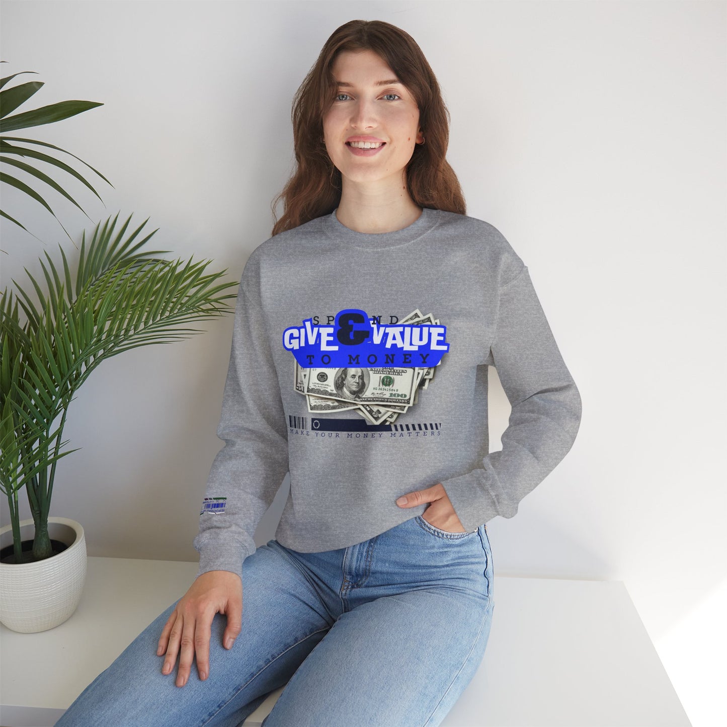 Unisex Heavy Blend™ Crewneck Sweatshirt_ N3+ Series UHBCSS PT2WW036_ Limited Edition Pure Luxury By WesternWaves: