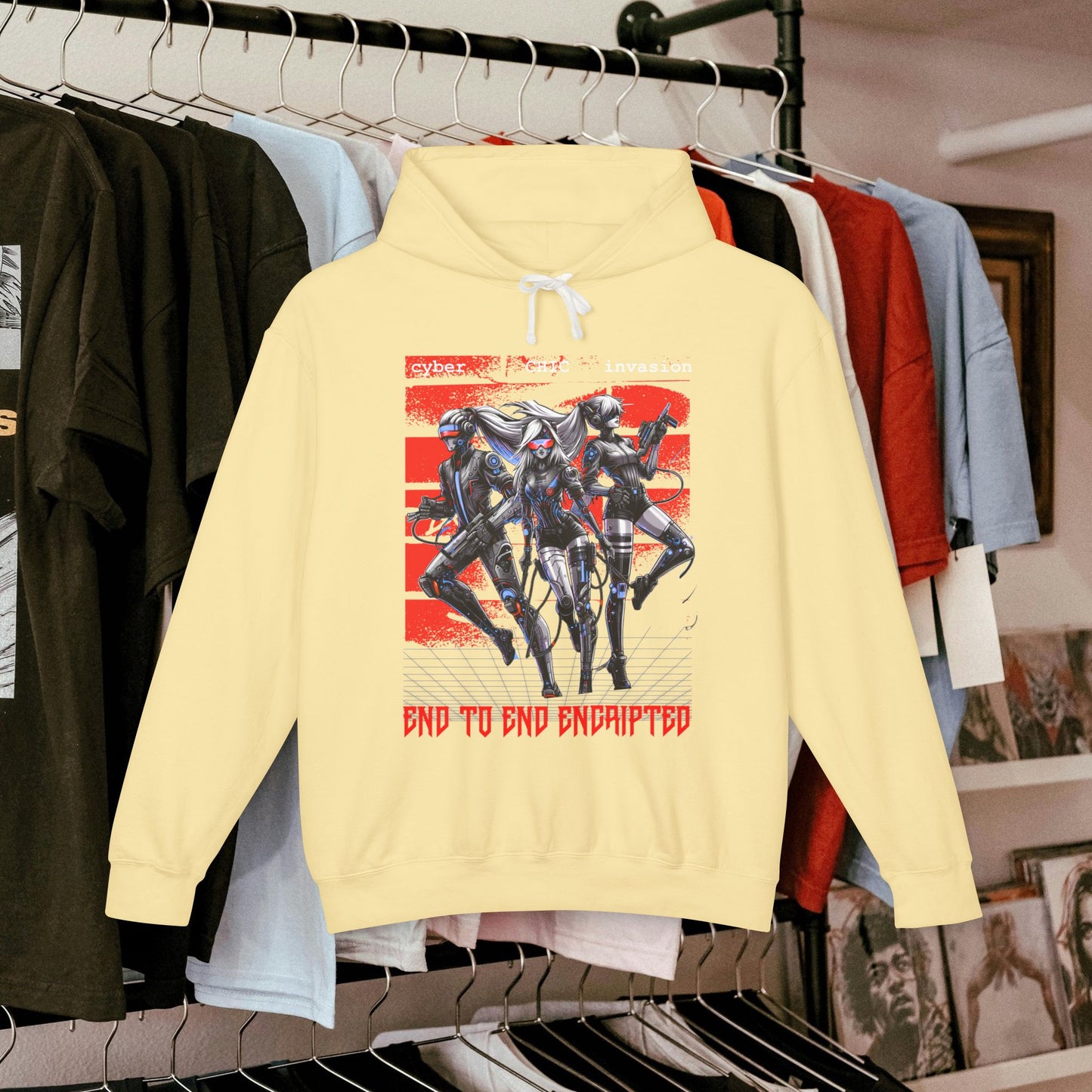 Unisex Lightweight Hooded Sweatshirt_ Series UWD 051_ Limited Edition Raw Streetwear by WesternWaves: