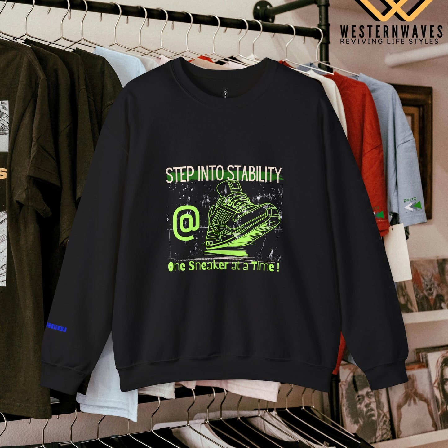 Unisex Heavy Blend™ Crewneck Sweatshirt_ N3+ Series UHBCSS PT2WW032_ Limited Edition Pure Luxury By WesternWaves: