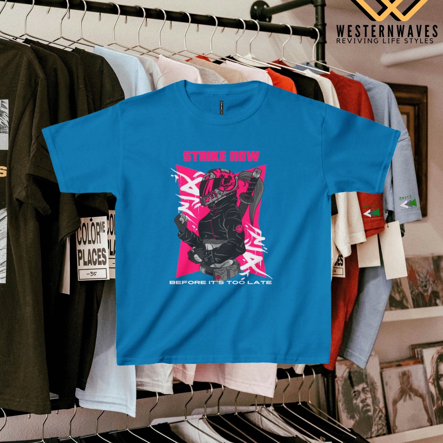 Kids Heavy Cotton™ Tee_ N2+ Series KHCT PT2WW003_ Limited Edition Durable Comfort for Every Adventure by WesternWaves: