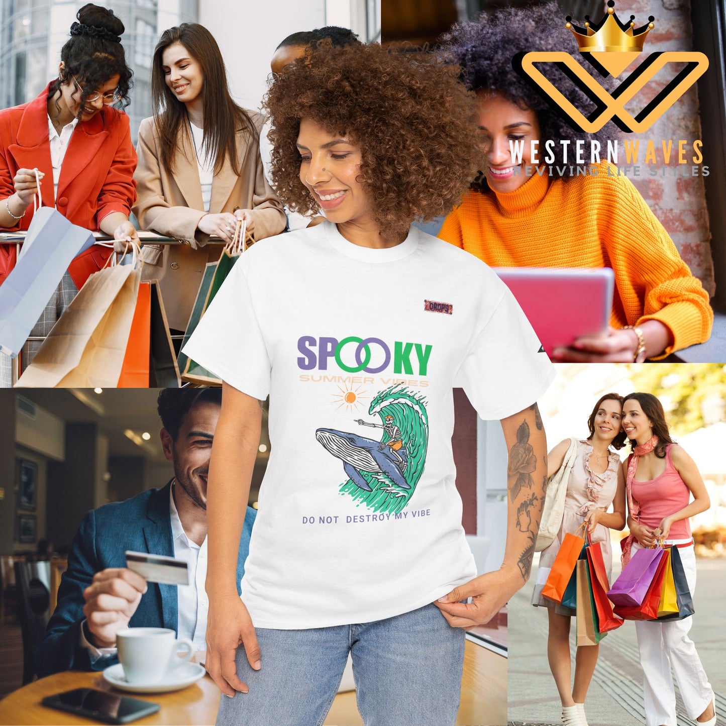 Unisex Heavy Cotton Tee_ Crafted from premium 100% cotton_ N2* Series UHCT PT2WV008_ Limited Edition Epitome of Comfort & Durability by WesternWaves: