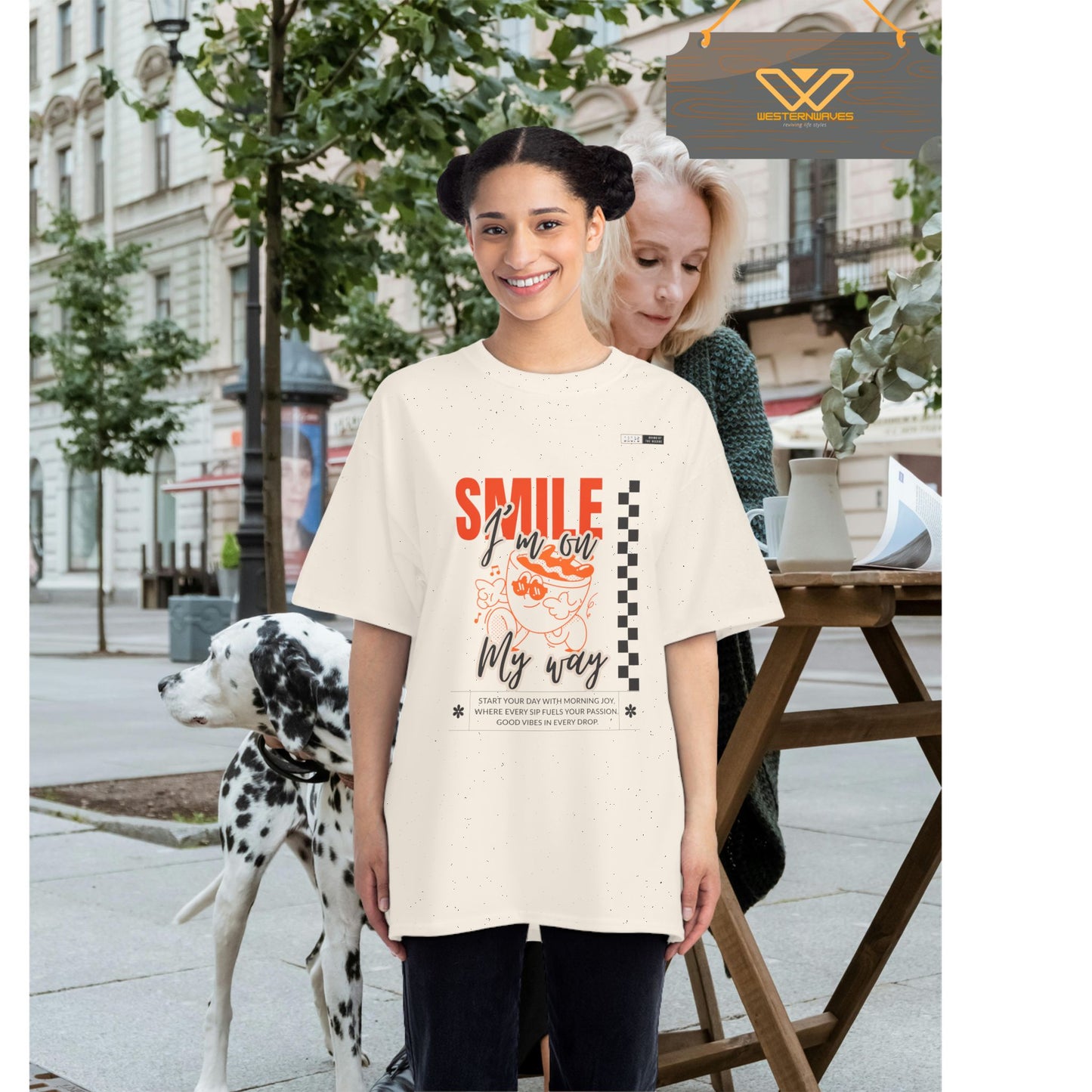 Short-Sleeve T-Shirt_ 23 Sep 2025_ Series N8+ SSTS PT2WW001_ Smile My Way Tee_ Limited Edition Casual Wear by WesternWaves: