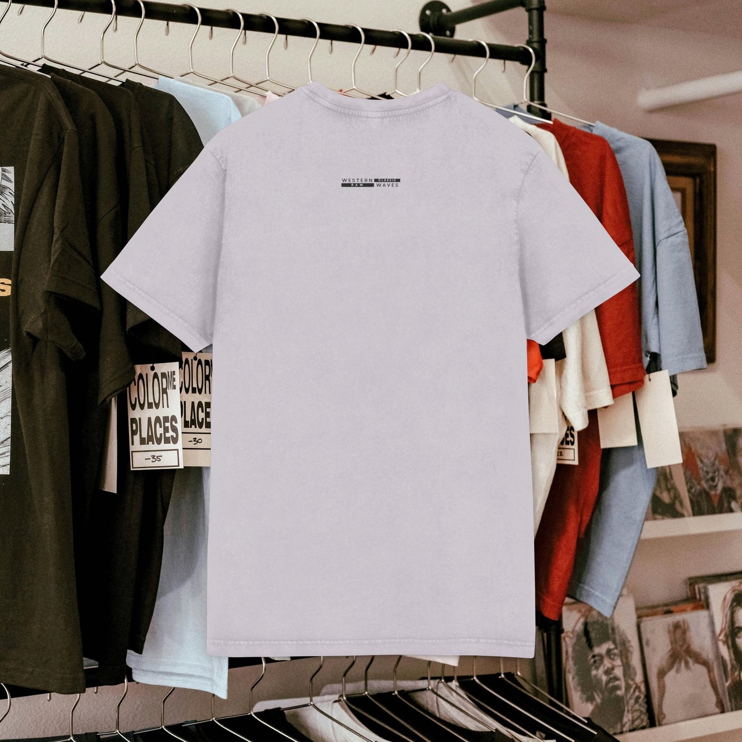 Unisex Vintage Acid Washed Freedom Tee – N6+ Series VAWFTEE PT2WW001_ Limited Edition by WesternWaves_