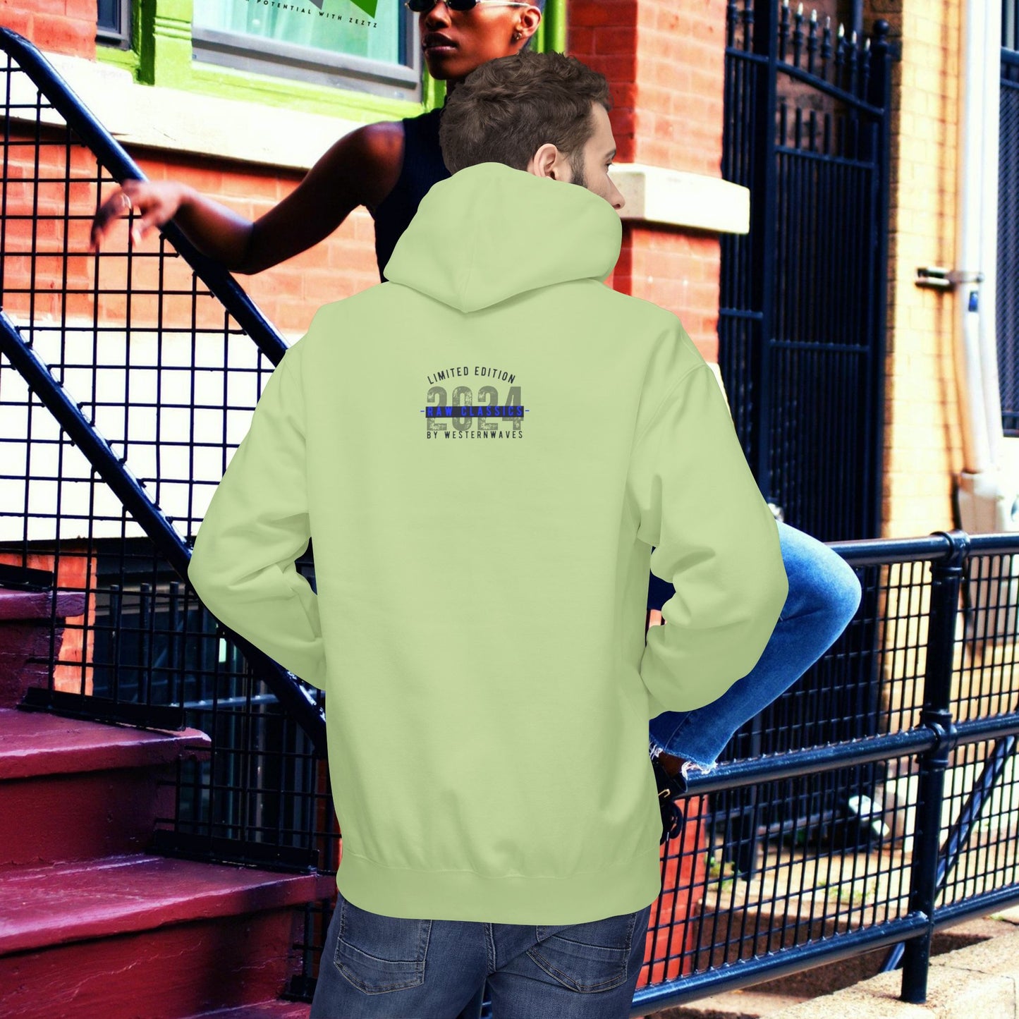 Unisex Midweight Softstyle Fleece Hoodie_ N2+ Series SMWSSFH PT2WW005_Limited Edition Luxuriously Soft 100% Cotton Face by WesternWaves: