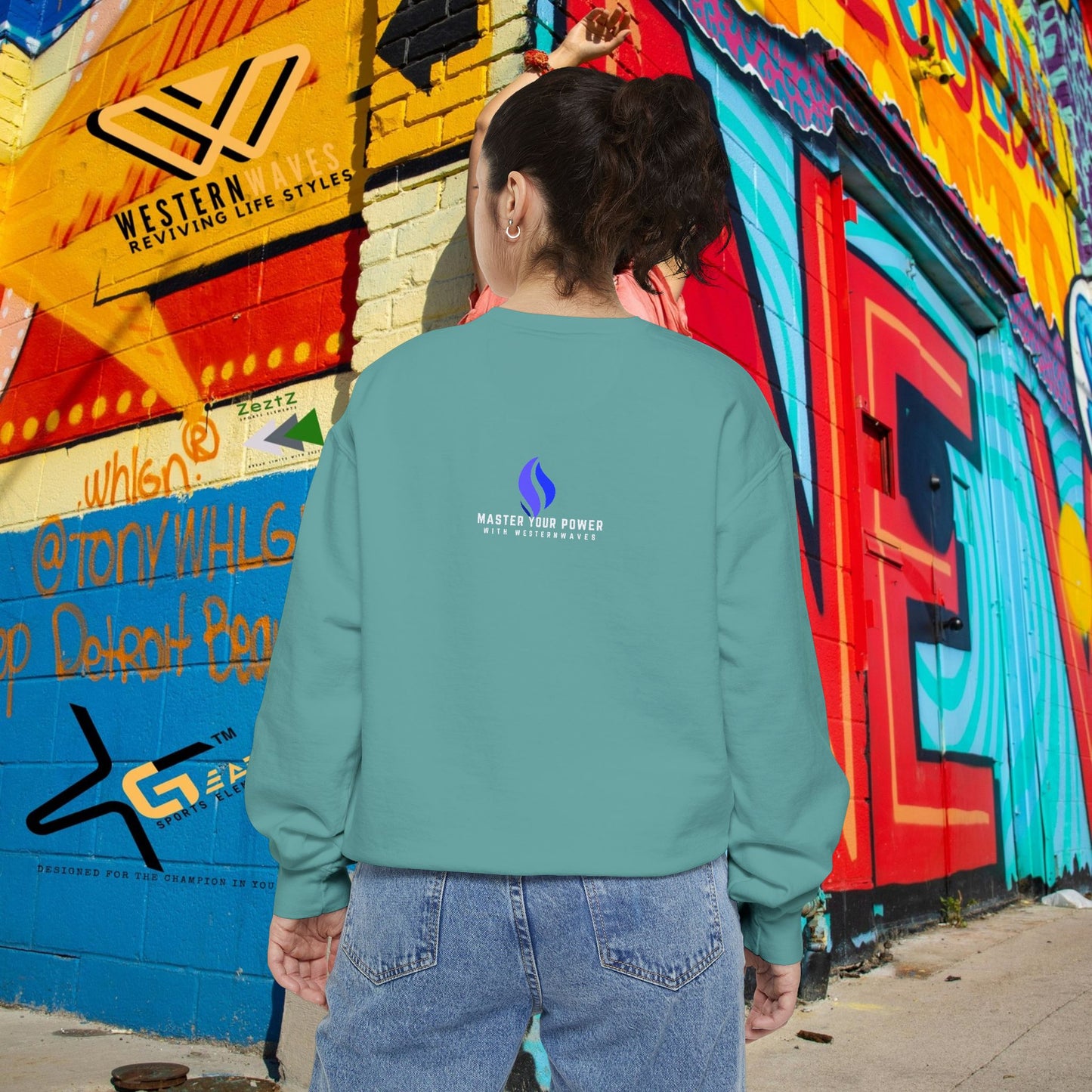 Unisex Garment-Dyed Sweatshirt_ N3+ Series UGDSS PT2WW001_ Limited Edition Luxurious Comfort by WesternWawes: