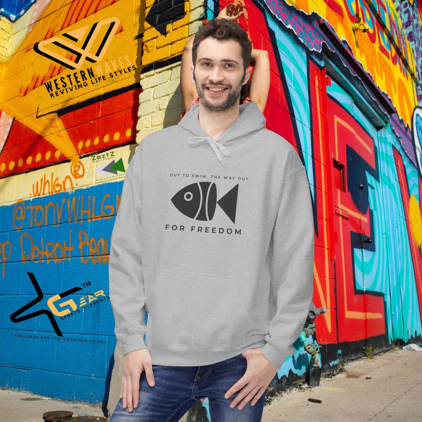 Unisex Midweight Softstyle Fleece Hoodie_ N3+ Series USMWXXFH PI2WW001_ Limited Edition by WesternWaves: