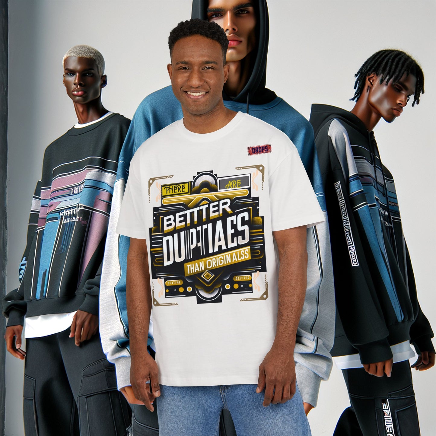 Unisex Heavy Oversize Tee_ N8+ Series USHOSTEE_ PT2WW002_ Limited Edition Urban Fashion Tee by WesternWaves: