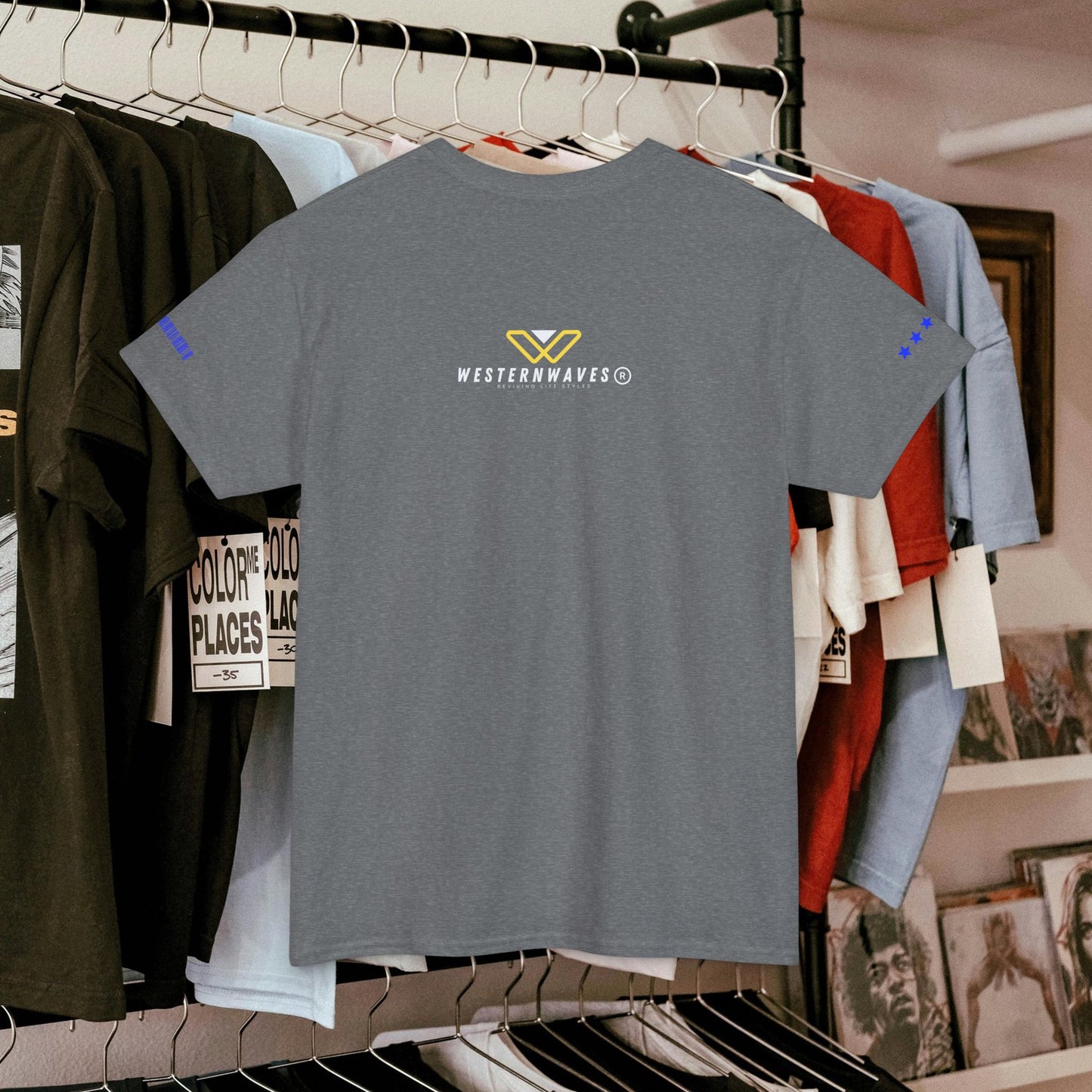 Unisex Heavy Cotton Tee_ Crafted from premium 100% cotton_ N2+ Series UHCT PT2WW009_ Limited Edition Maximum Comfort by WesternWaves: