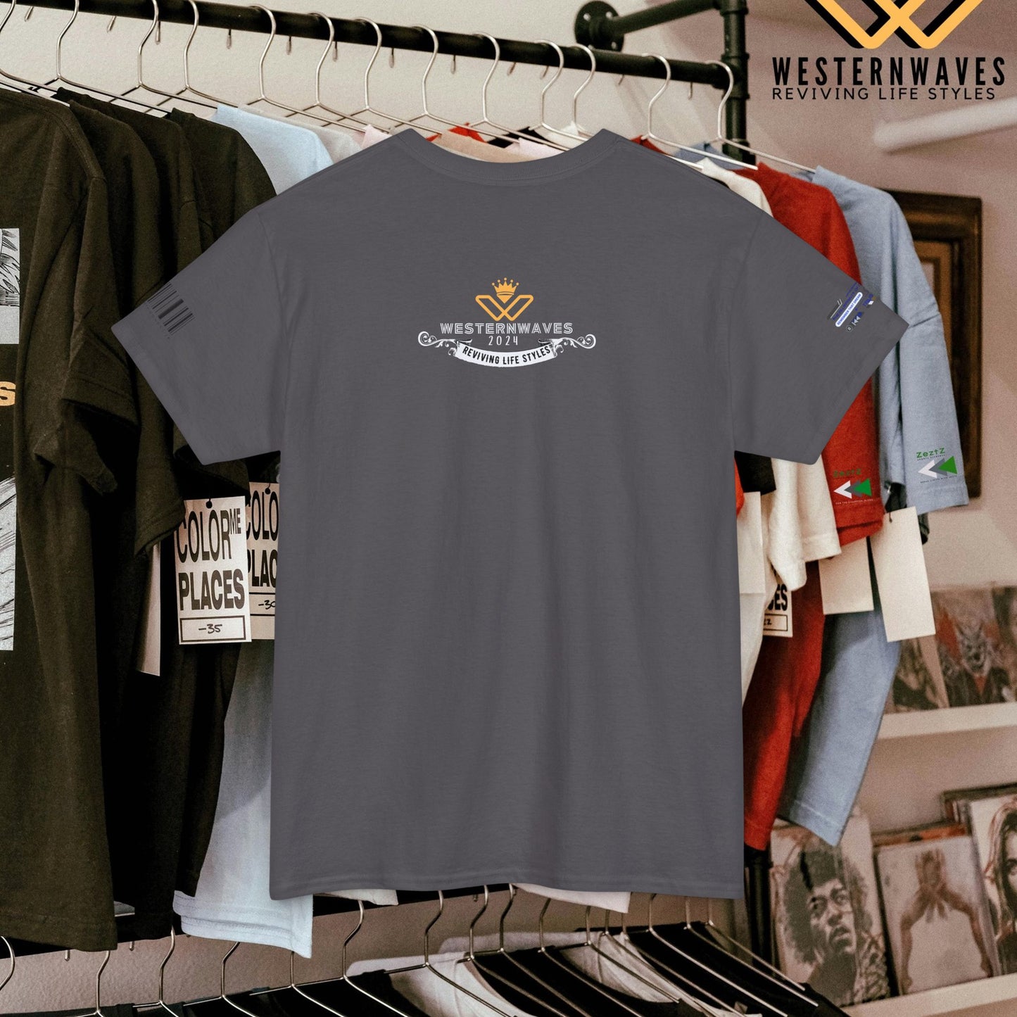 Unisex Heavy Cotton Tee_ Crafted from premium 100% cotton_ N3+ Series UHCT PT2WW013_ Limited Edition Maximum Comfort by WesternWaves: