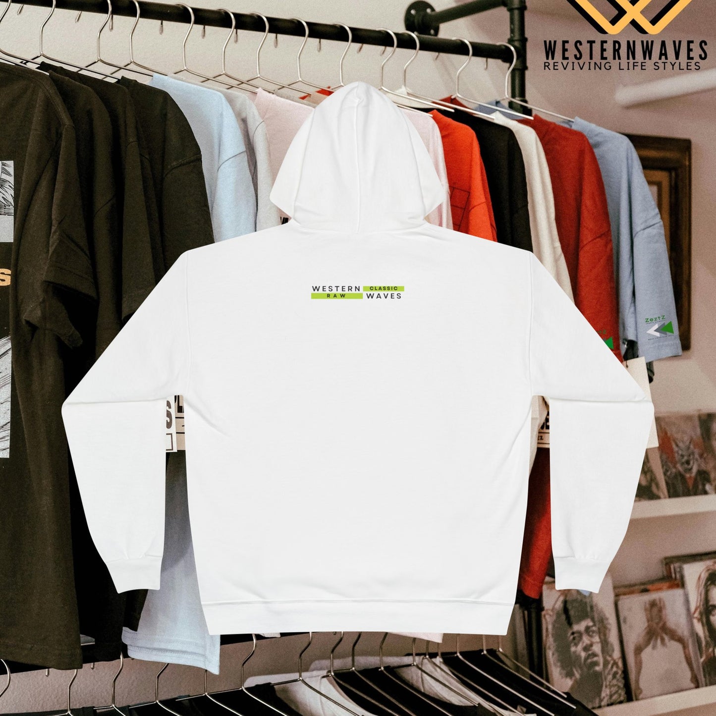 Unisex EcoSmart® Pullover Hoodie Sweatshirt_ N3+ Series USESPOHSS PT2WW001_ Limited Edition Perfect Blend of Comfort, Style, & Sustainability by WesternWaves: