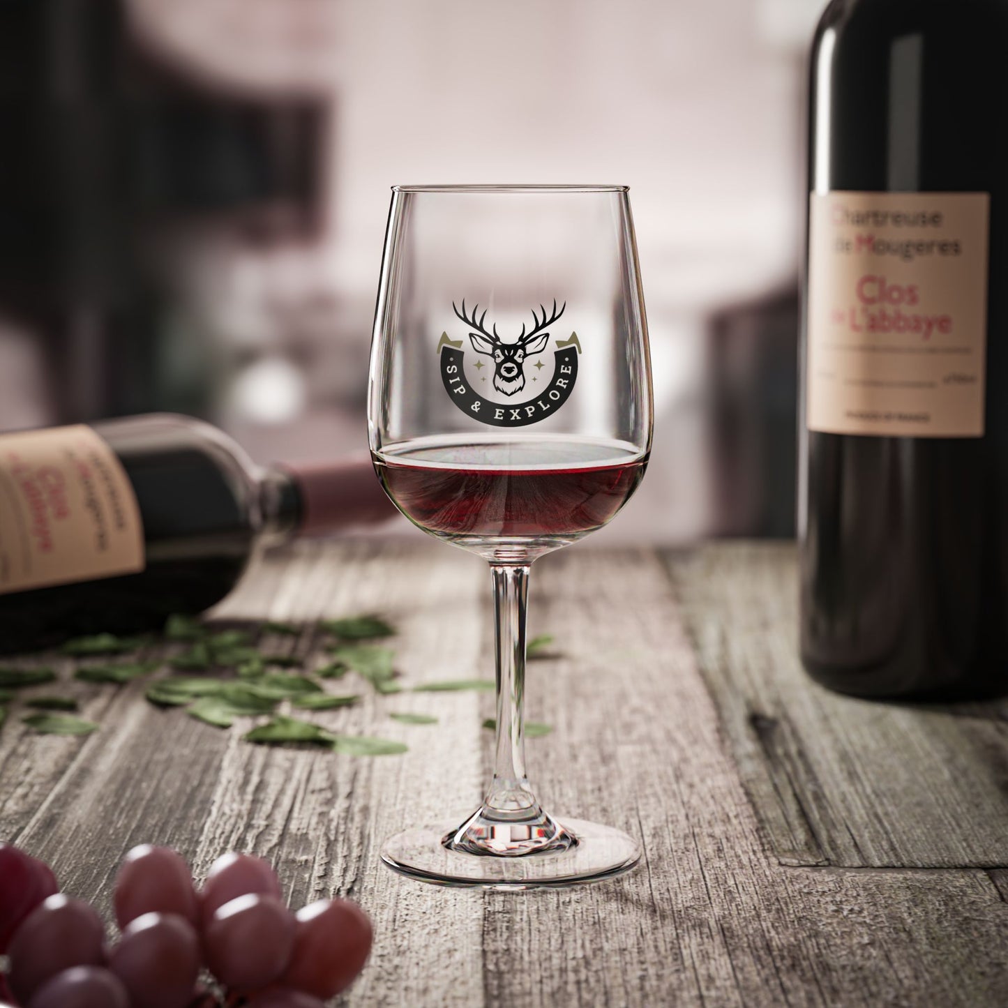 Wine Glass 12oz – N2+ Series WG12OZ PT2WW001_ Limited Edition Mood-Matching Personalized Wine Glass by WesternWaves: