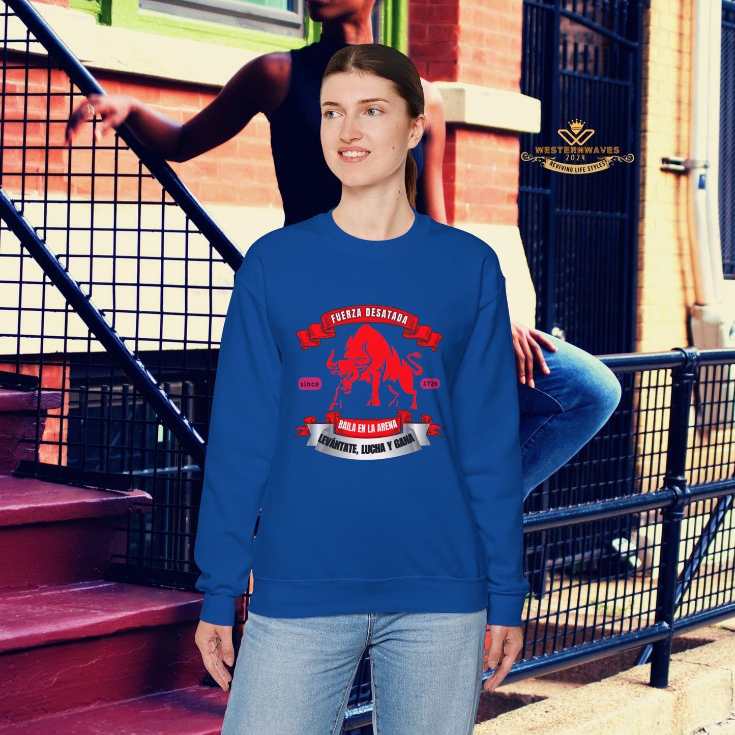 Unisex Heavy Blend™ Crewneck Sweatshirt_ N3+ Series UHBCSS PT2WW038_ Limited Edition Pure Luxury By WesternWaves: