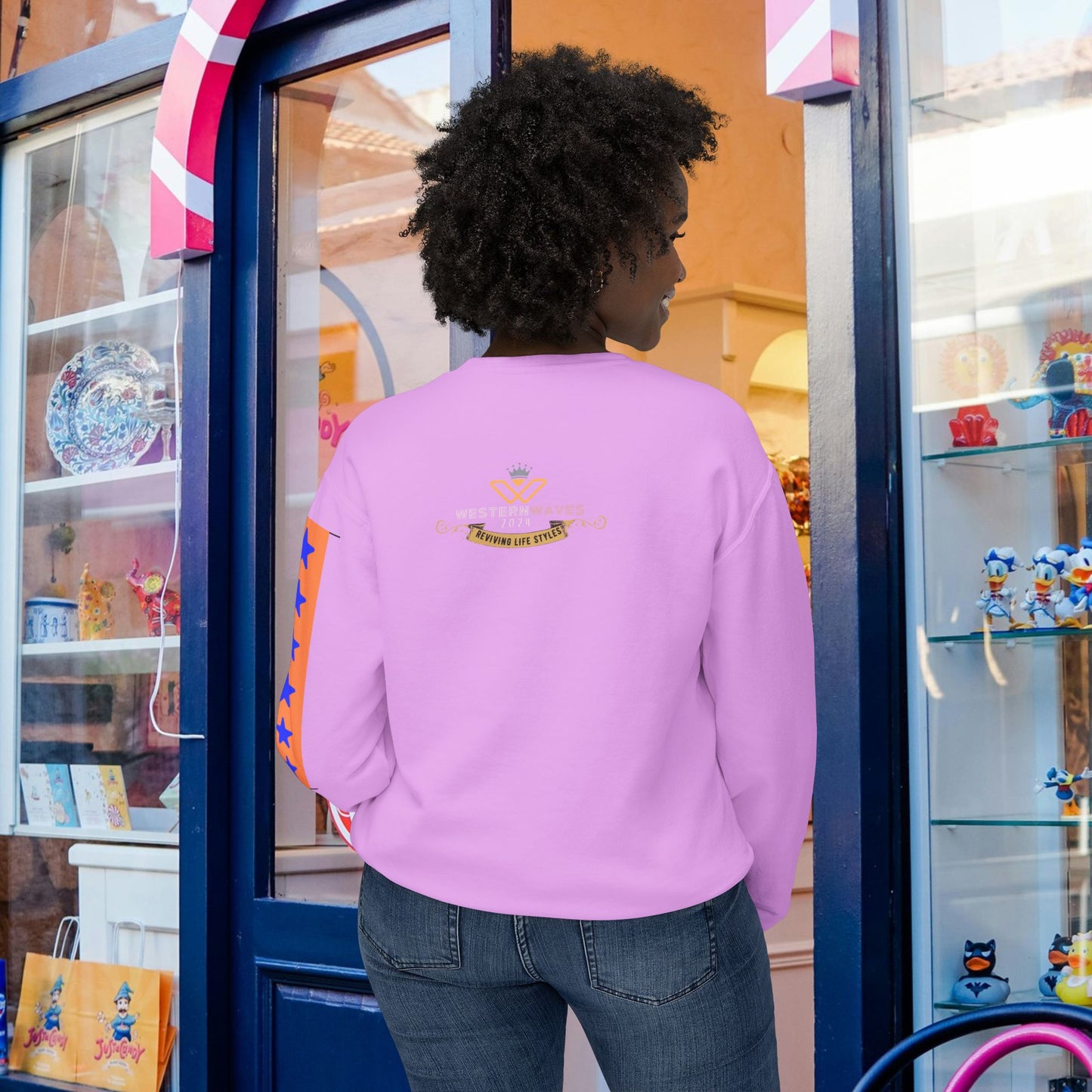 Unisex Lightweight Crewneck Sweatshirt_ N2+ Series ULWCSS PT2WW007_Limited Edition Unparalleled Quality by WesternWaves: