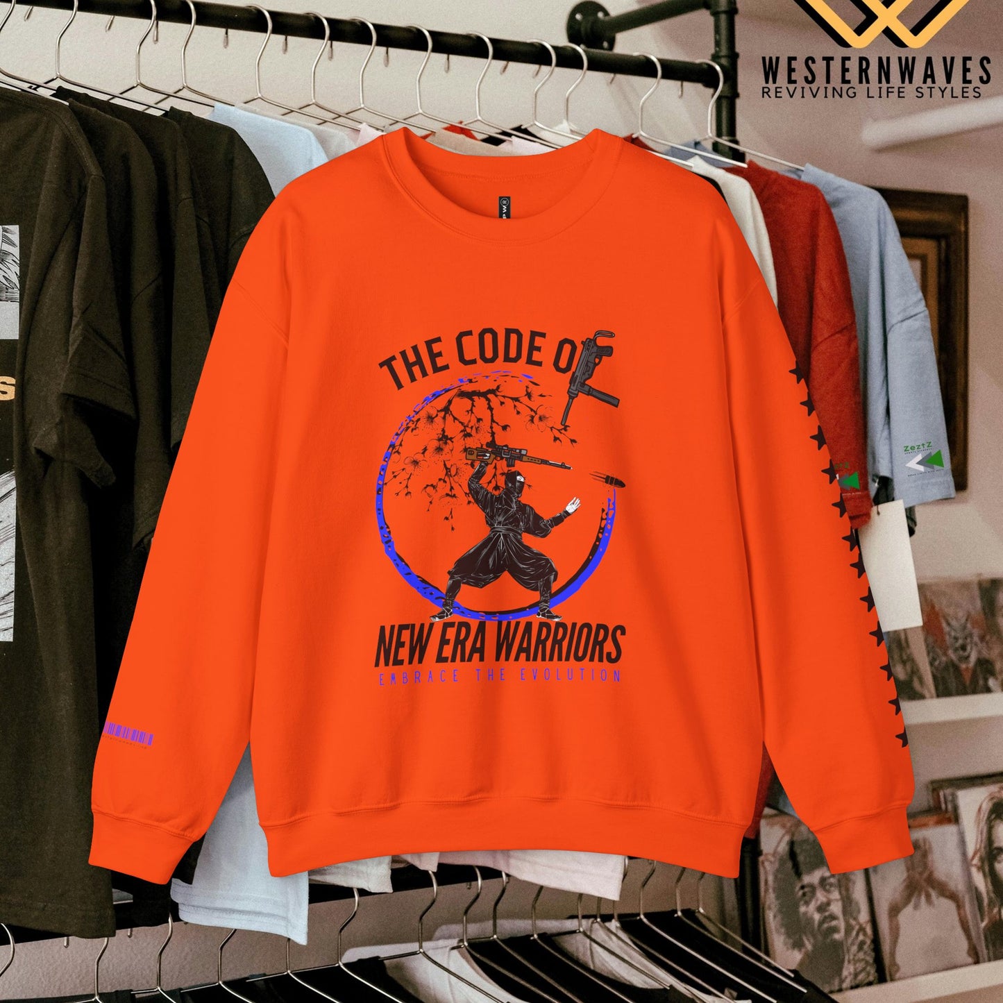 Unisex Heavy Blend™ Crewneck Sweatshirt_ N3+ Series UHBCSS PT2WV010_ Limited Edition Timeless Style by WesternWaves: