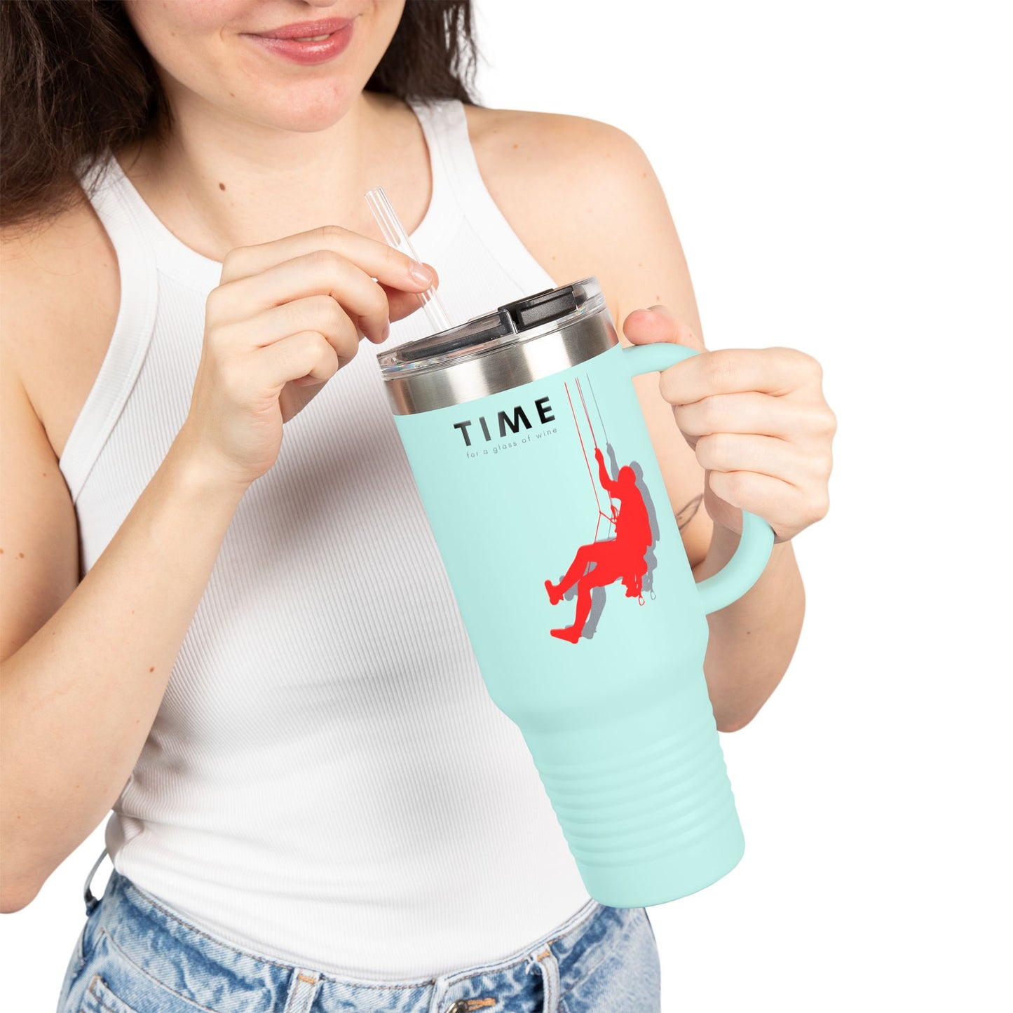 Adventure Insulated Travel Mug_ 40oz with Time & Freedom Design_ N7+ Series AITMUG PT2WW001_ Limited Edition by WesternWaves: