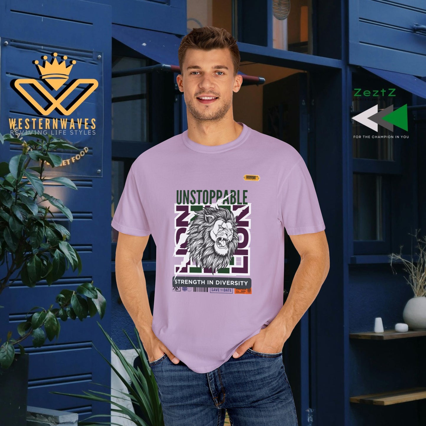 Unisex Garment-Dyed T-Shirt_ 26 June 2025_ Limited Edition Strength in Diversity by WesternWaves: