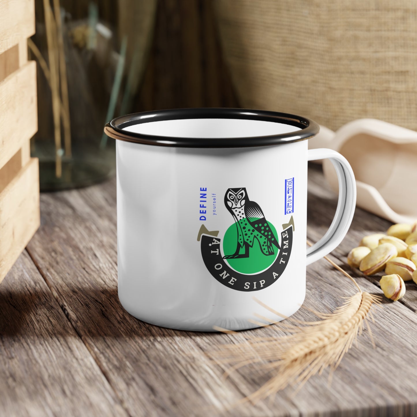 Enamel Camp Cup - N+ Series ECC PT2WW007_ Wilderness Wanderer Limited Edition by WesternWaves: