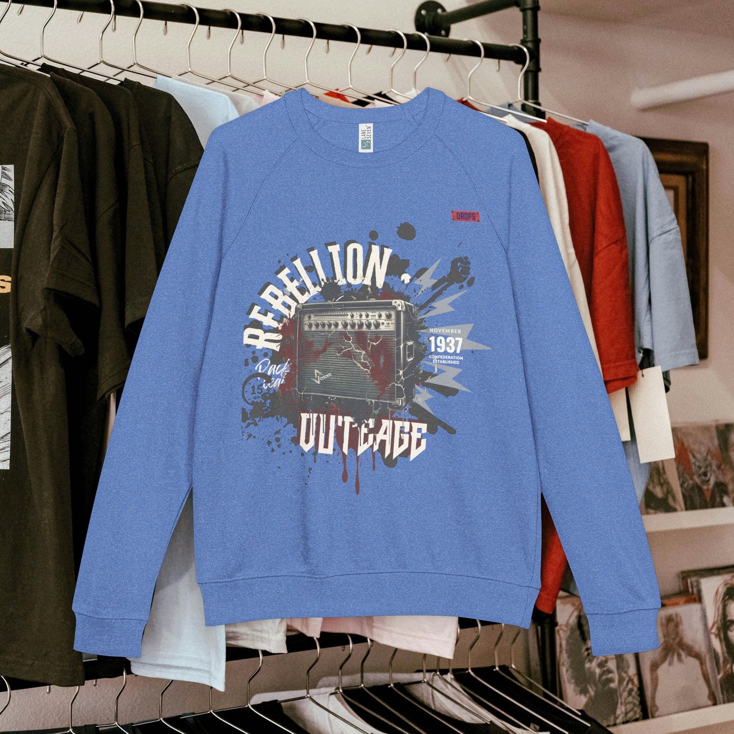 Rebellion Graphic Crewneck Sweatshirt_ 02 Sep 2025_ Unisex Fashion, Casual Wear, Music Lover Gift, Vintage Style Apparel, Streetwear Style
