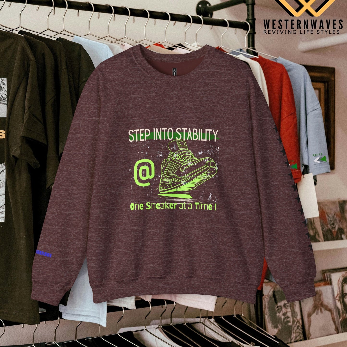 Unisex Heavy Blend™ Crewneck Sweatshirt_ N3+ Series UHBCSS PT2WW032_ Limited Edition Pure Luxury By WesternWaves: