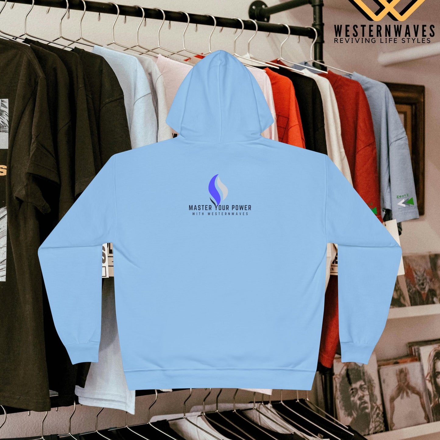 Unisex EcoSmart® Pullover Hoodie Sweatshirt_ N2+ Series USESPOHSS PT2WW001_ LImited Edition Quality Garment by WesternWaves: