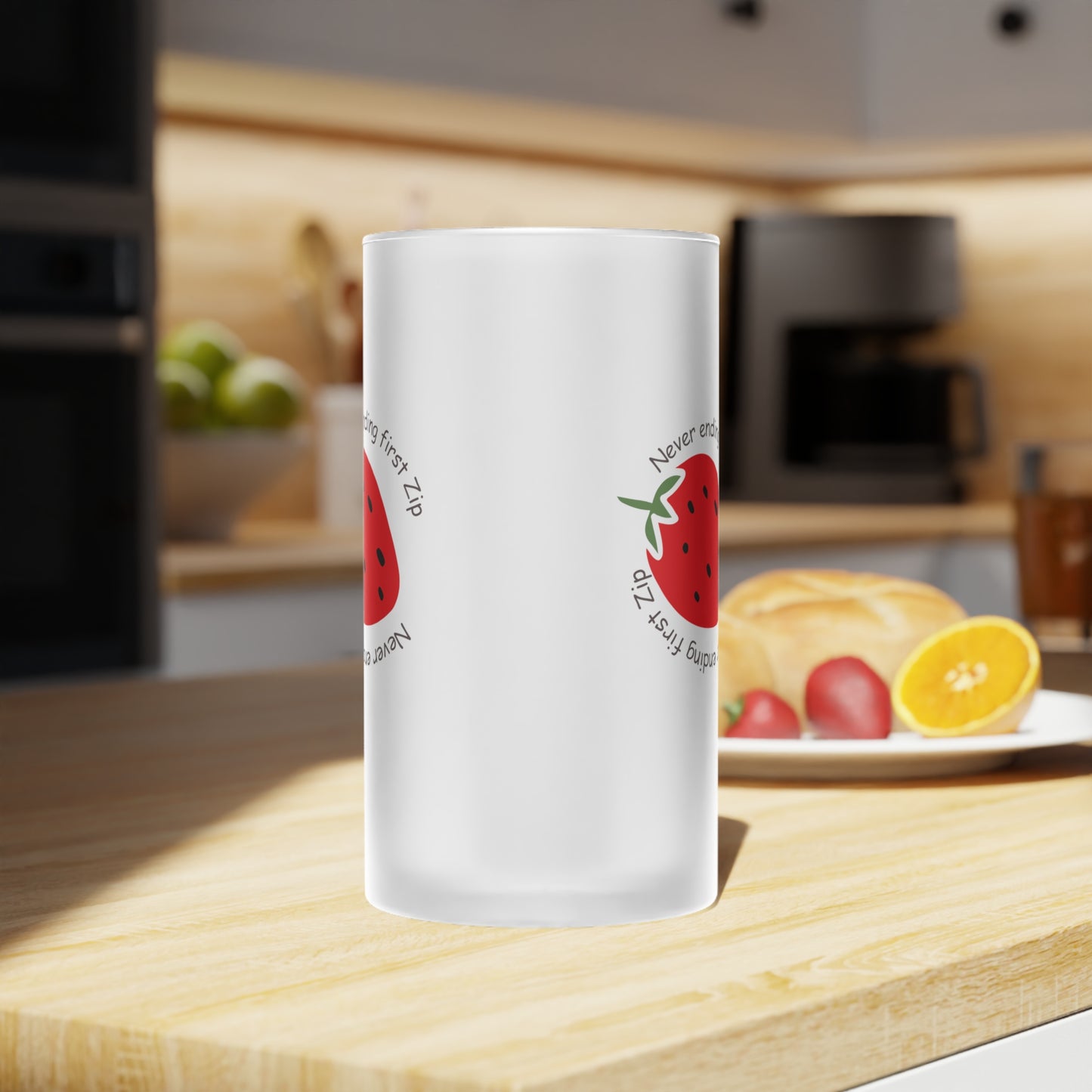 Frosted Glass Beer Mug - Stylish Sipping Essential_ N3+ Series FGBM PT2WW018_ Limited Edition by WesternWaves: