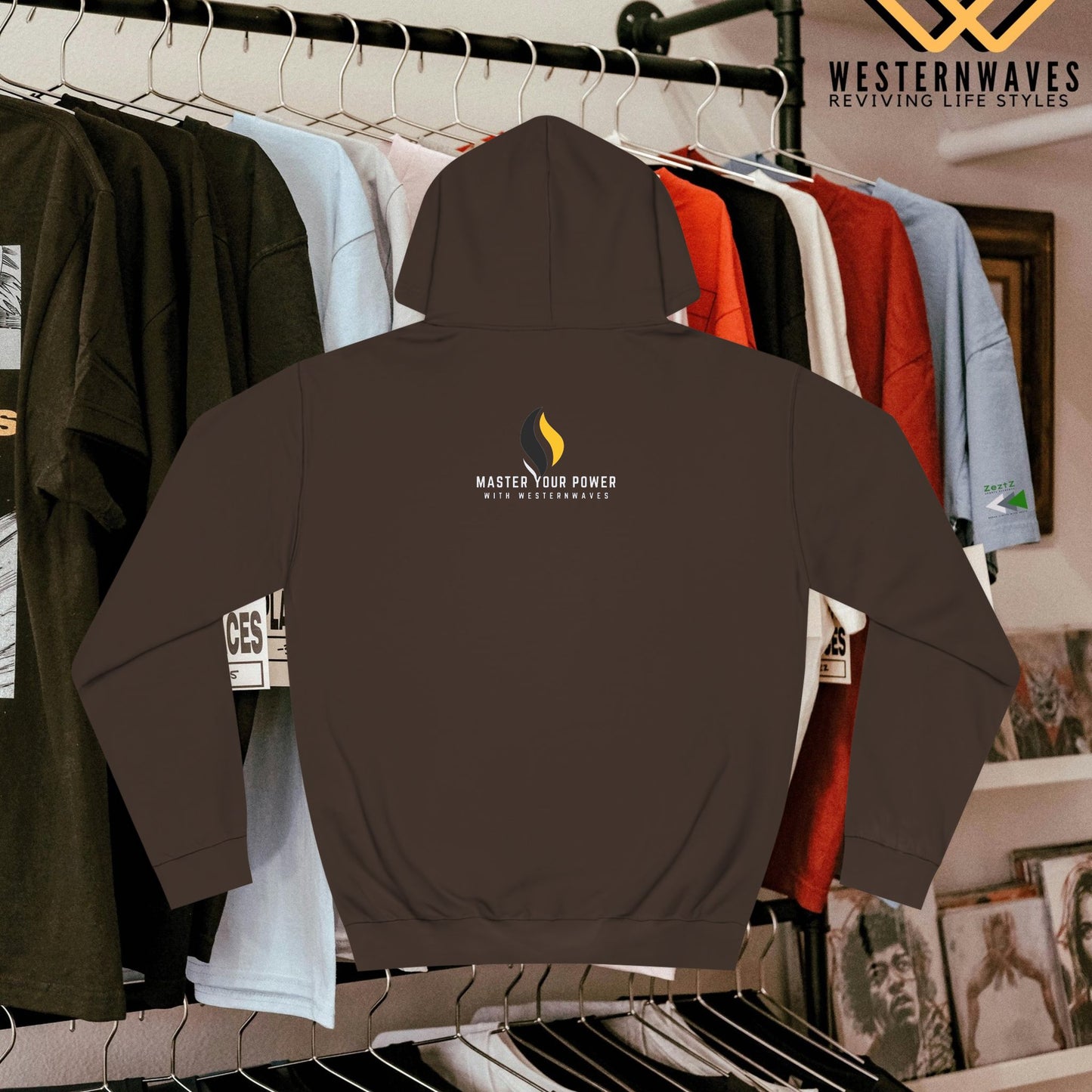 Unisex College Hoodie_ N2+ Series USCH PT2WW006_ Limited Edition Timeless Unisex Design by WesternWaves: