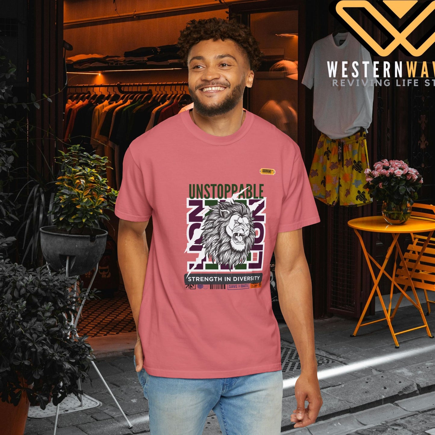 Unisex Garment-Dyed T-Shirt_ 26 June 2025_ Limited Edition Strength in Diversity by WesternWaves: